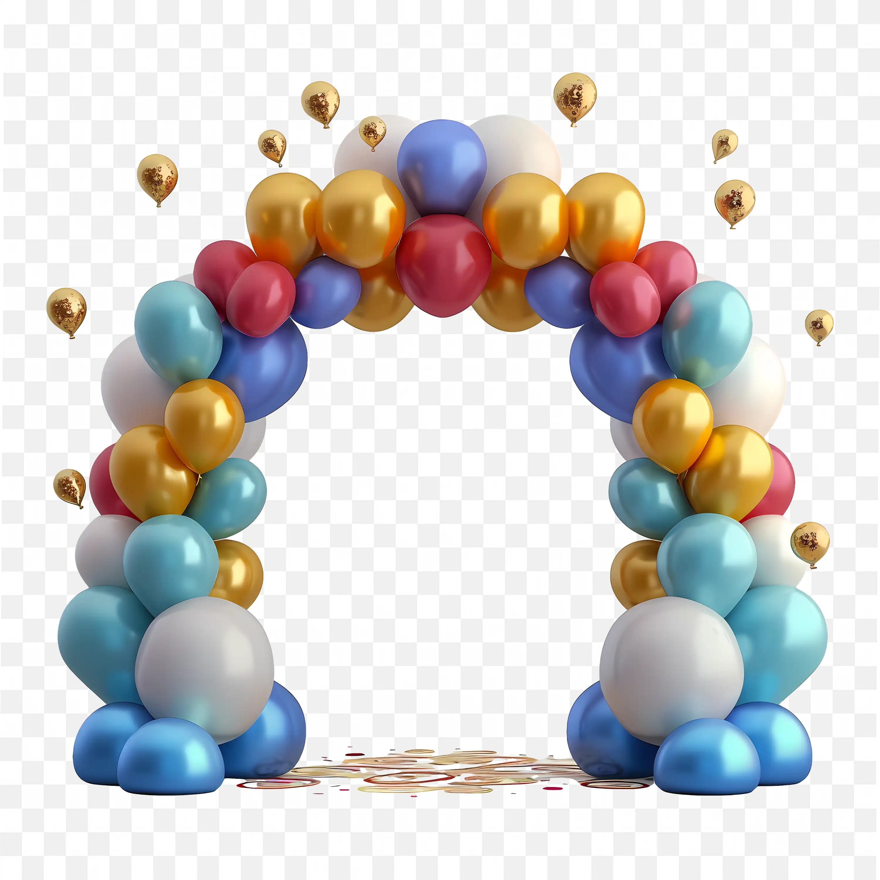 Colorful Balloon Arch Vibrant Party Decoration Png Art