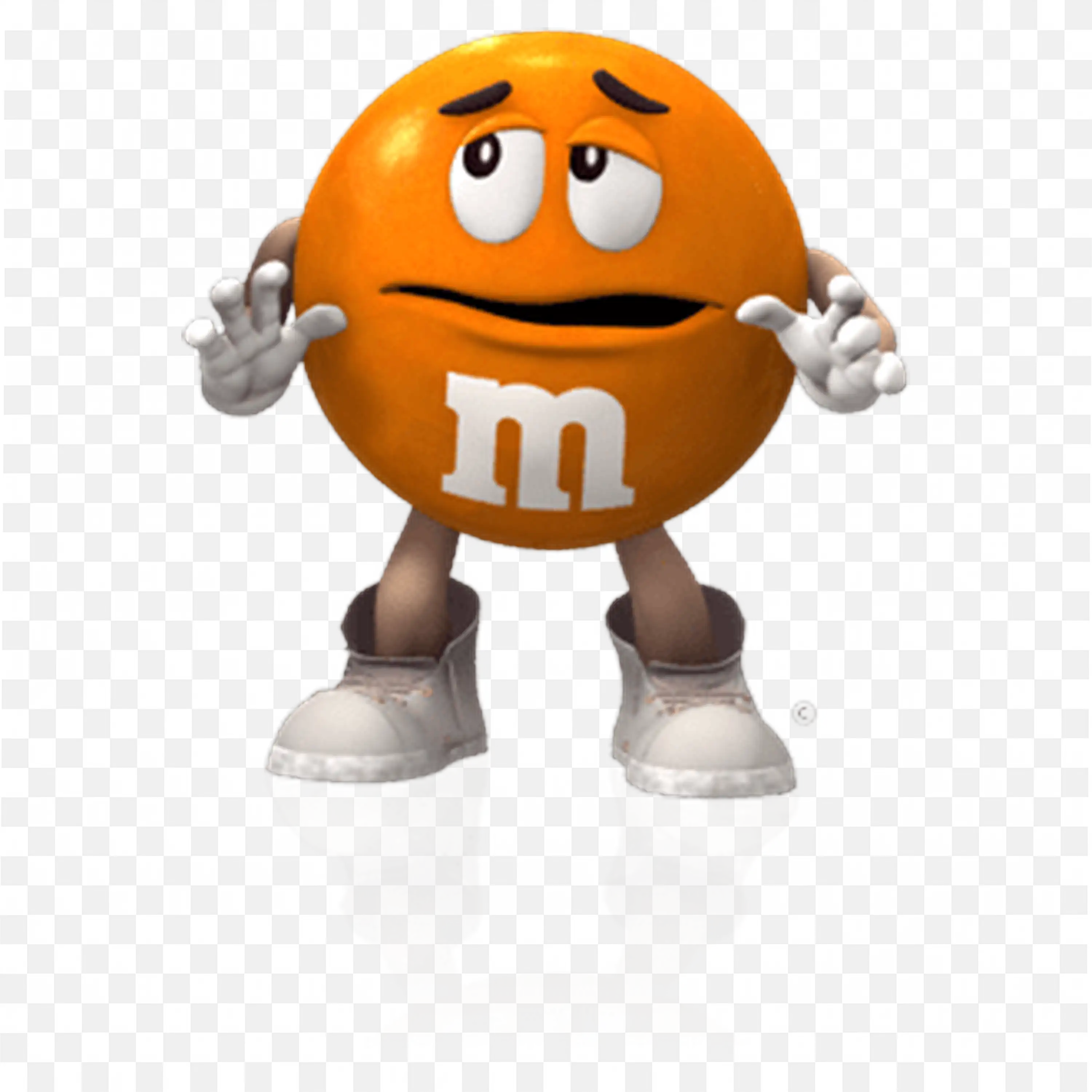 Colorful M and Ms Characters Full Orange Candy Mascots Art