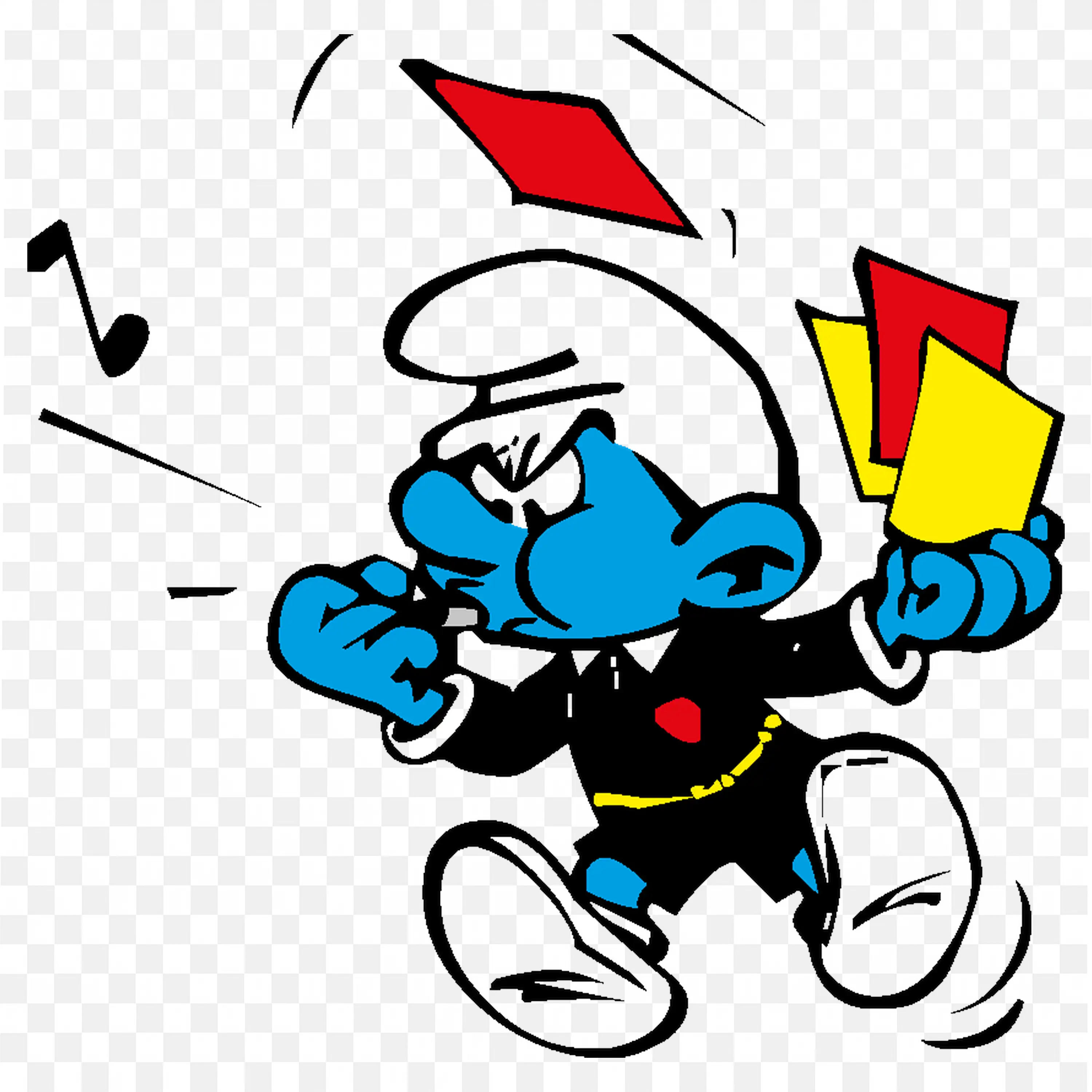 Colorful Smurf with Bright Red and Yellow Blocks Free Images