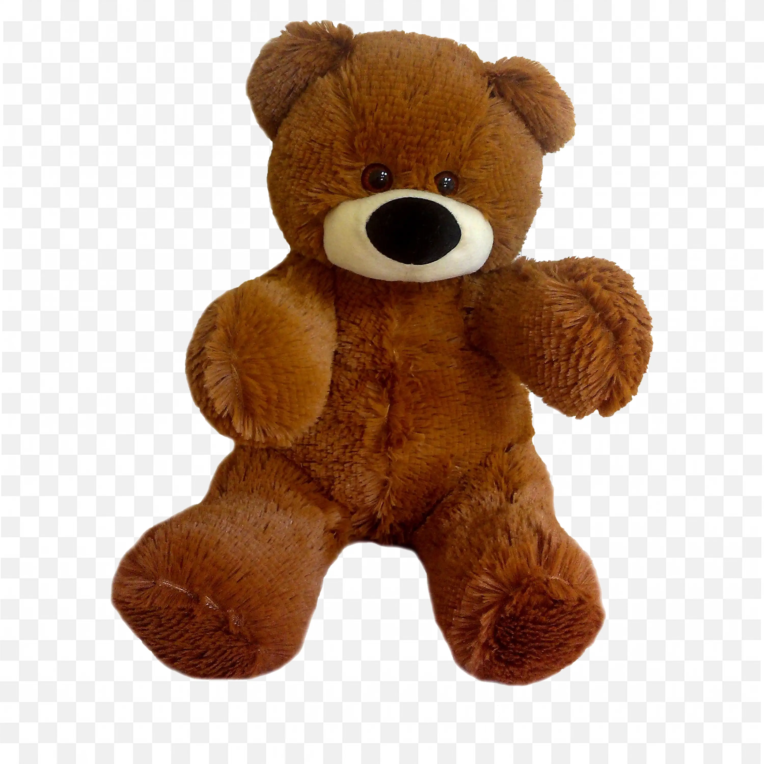 Cuddly Brown Teddy Bear Toy with Cute Eyes Free Png Image