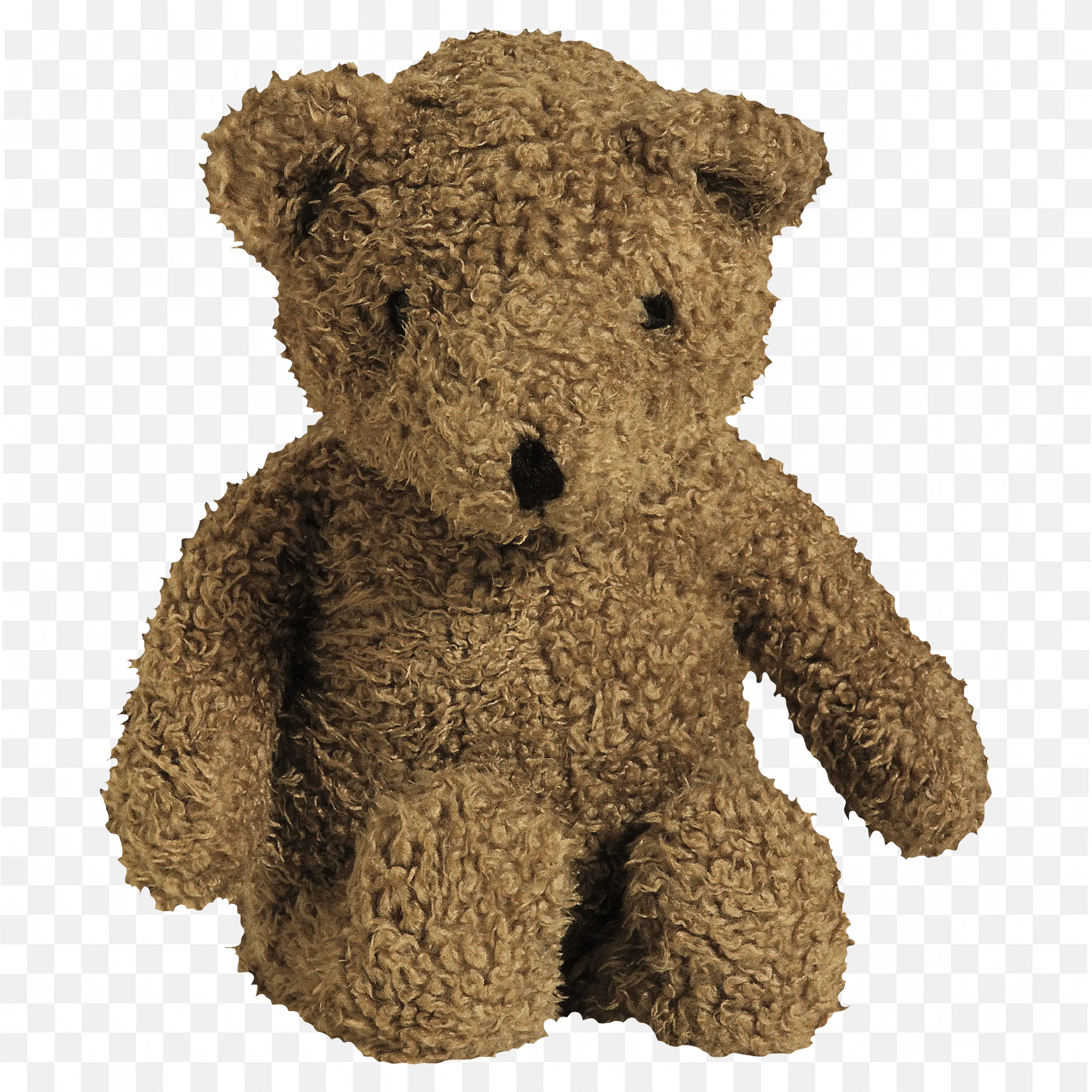 Curly Cute Brown Bear Soft Toy Free Png Image for Free