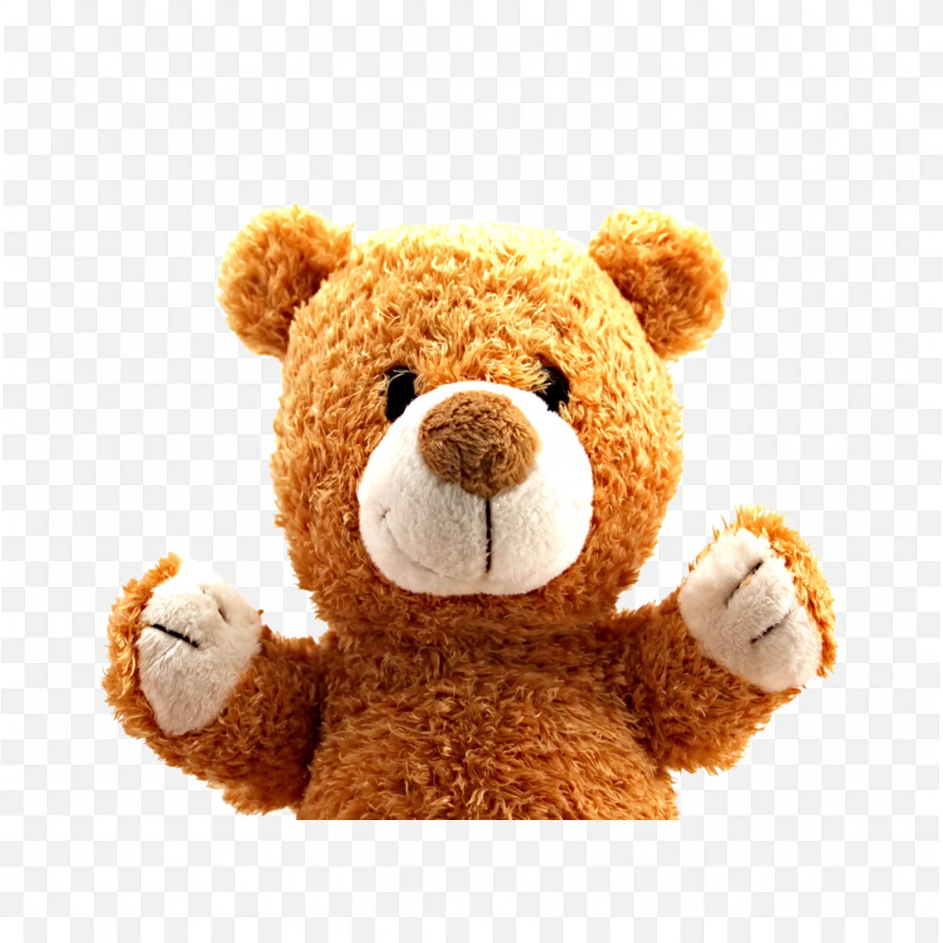 Cute and Cuddly Brown Teddy Bear with Smile Png Free