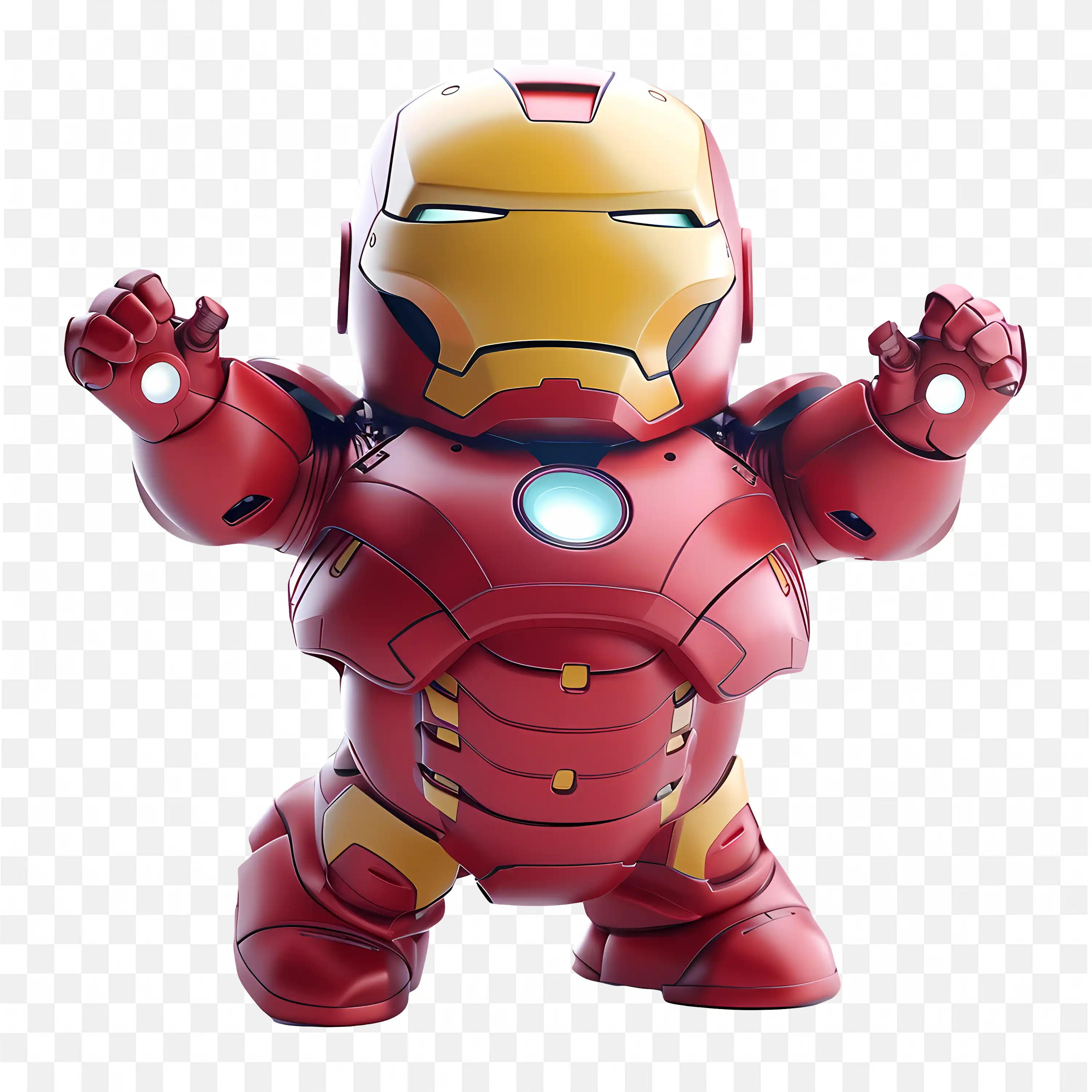 Cute 3D Marvel Avengers Robot Humanoid Superhero Design