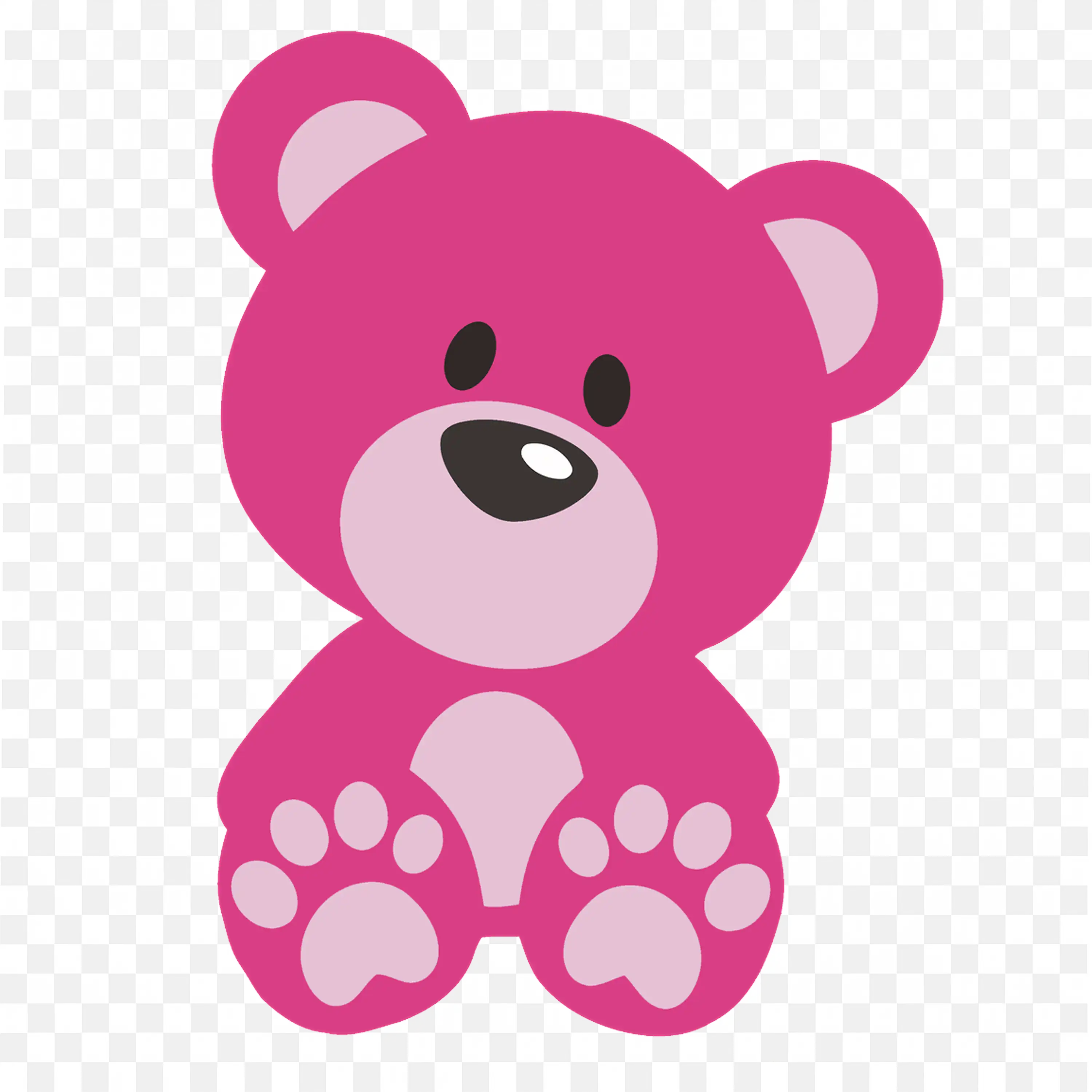 Free Png of Cute Pink Cartoon Bear with Soft Paw Pads