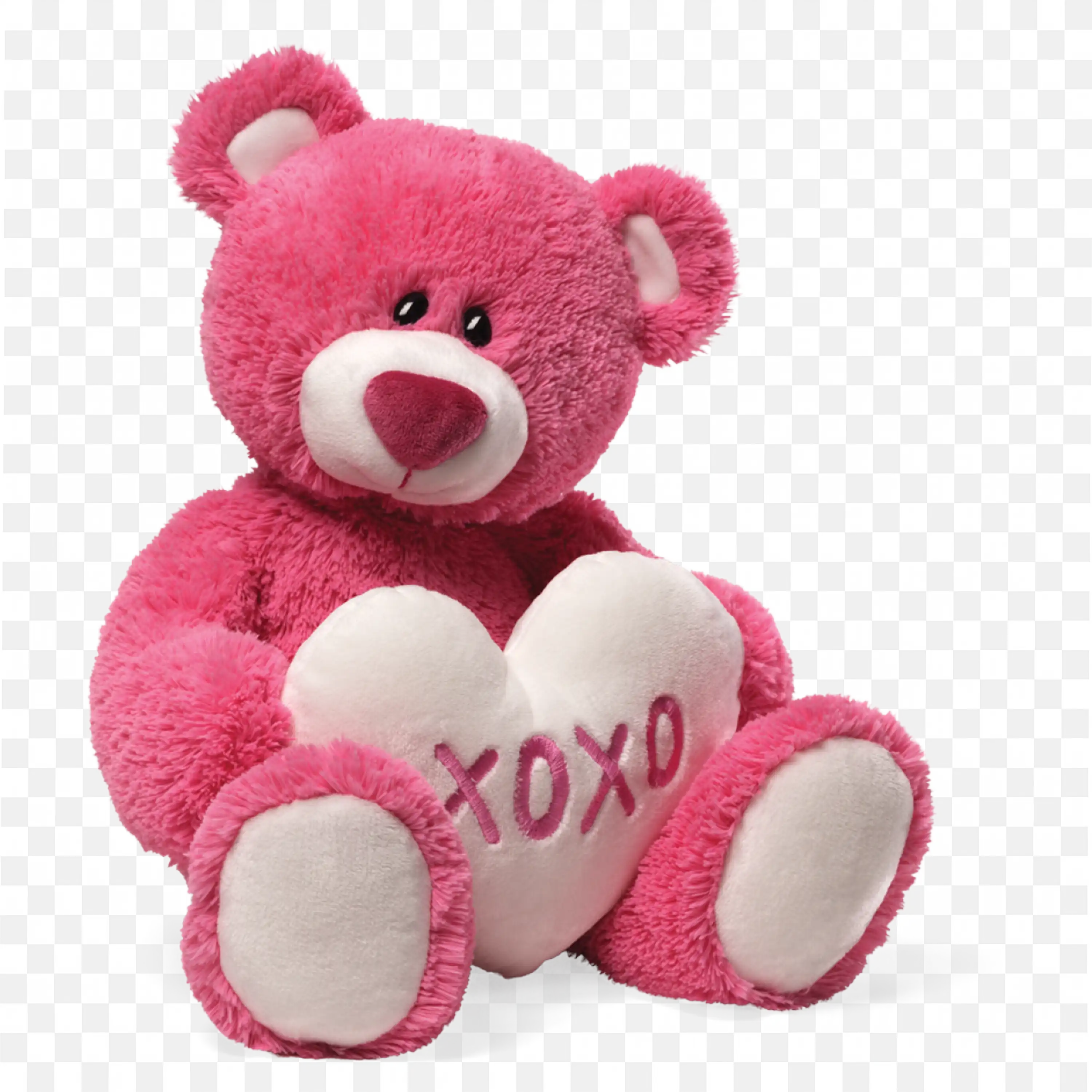 Cute Pink Teddy Bear Holding Xoxo Heart Images for Png
