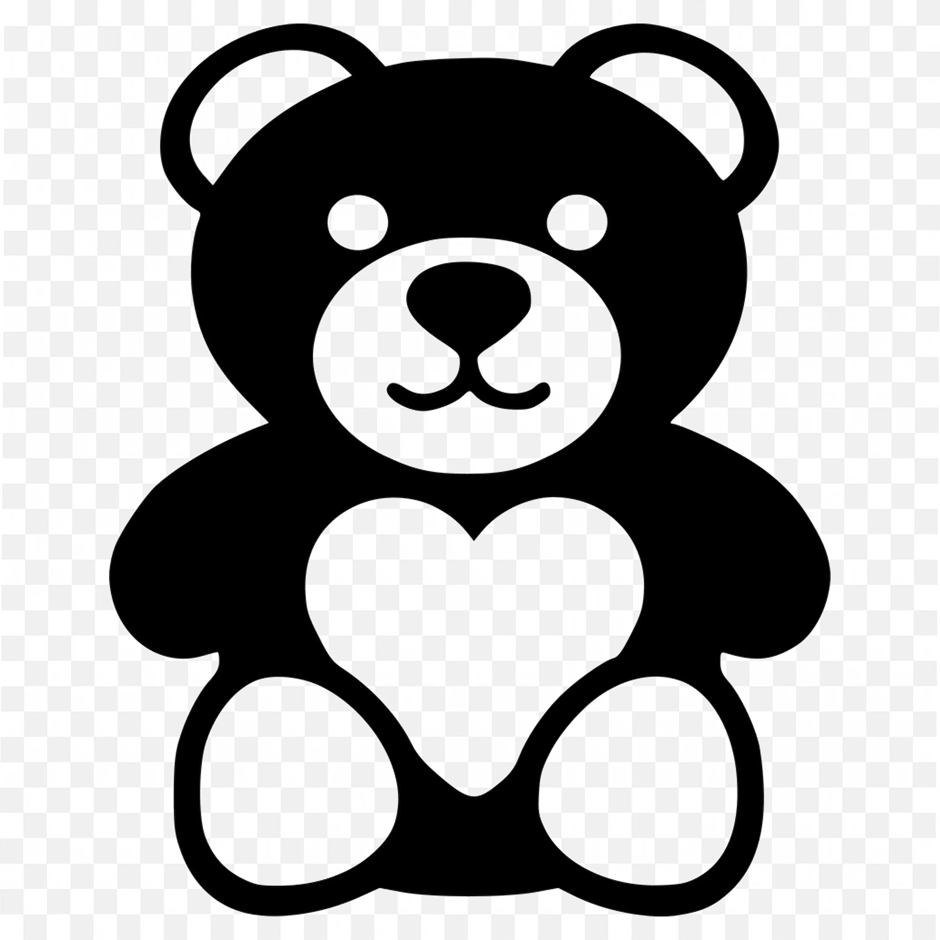 Cute Teddy Bear Icon on Transparent Background Png Free