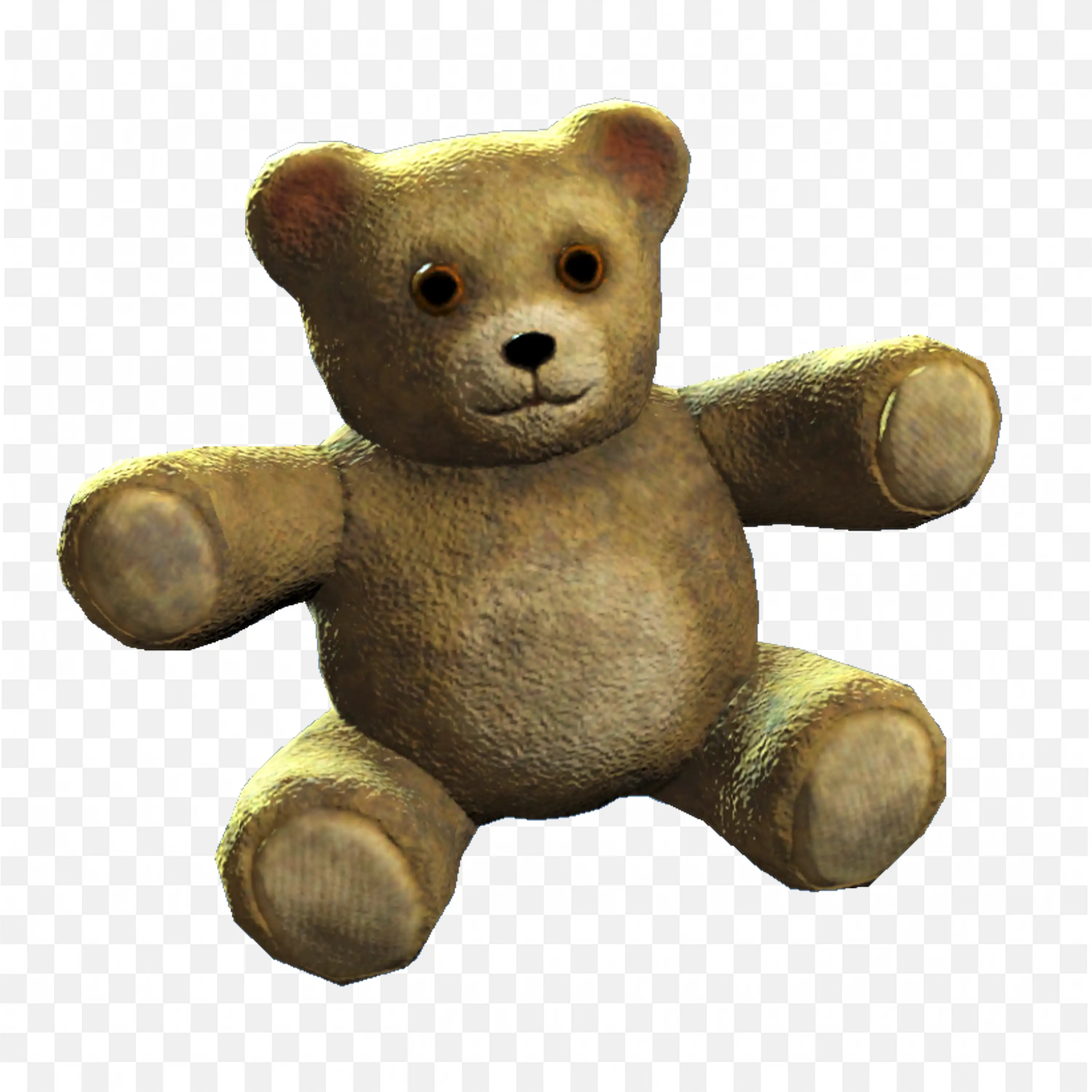 Dirty Skin Teddy Bear with Brown Eyes Png Download Free