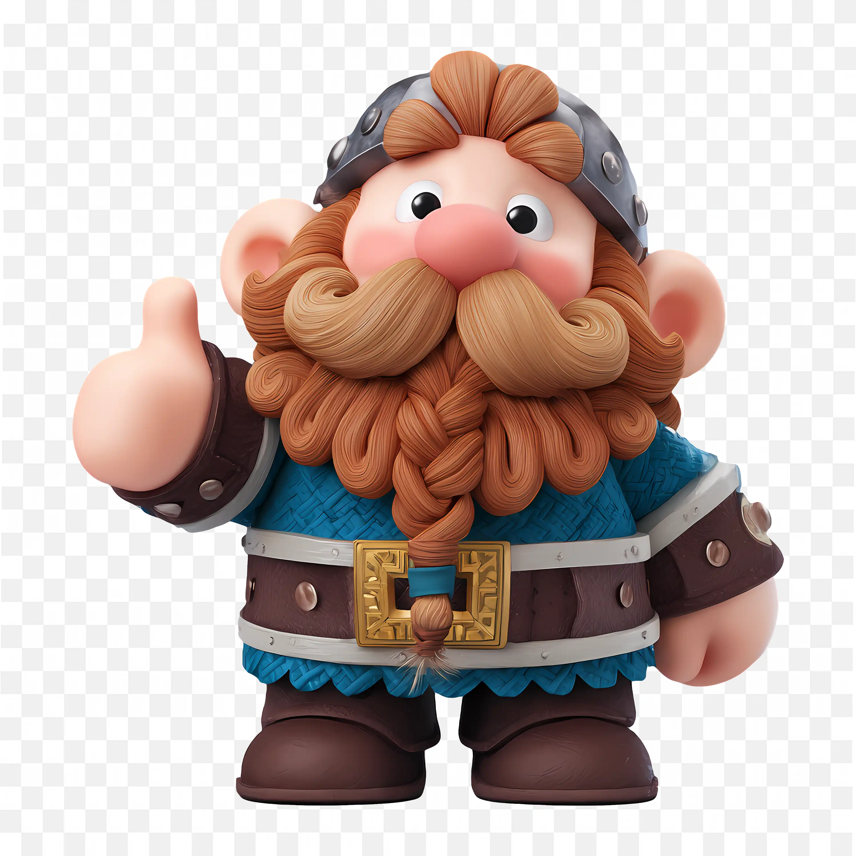 Dwarf Warrior Png Cute Cartoon Fighter Giving Thumbs Up