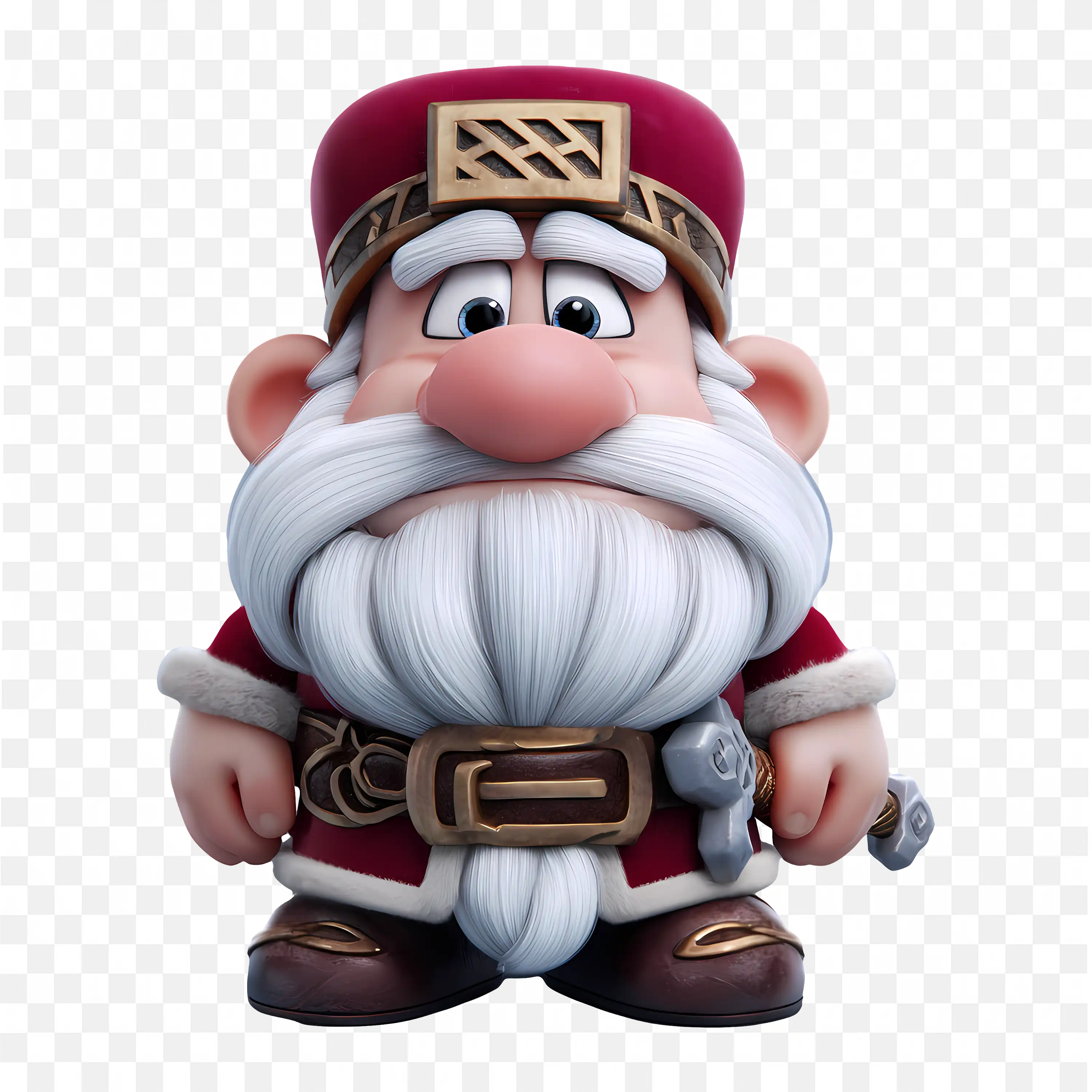 Emotional Cute Dwarf Character Transparent Fantasy Style