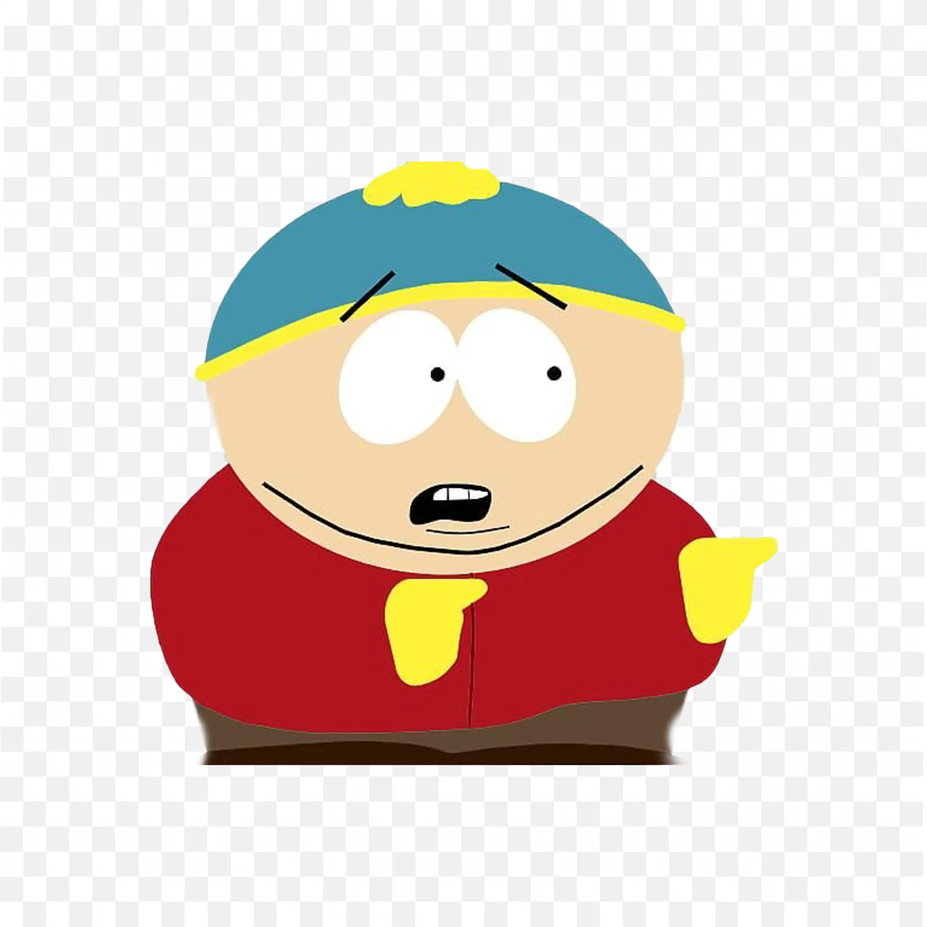 Eric Cartman in Red Jacket and Blue Hat Gesture Png Free