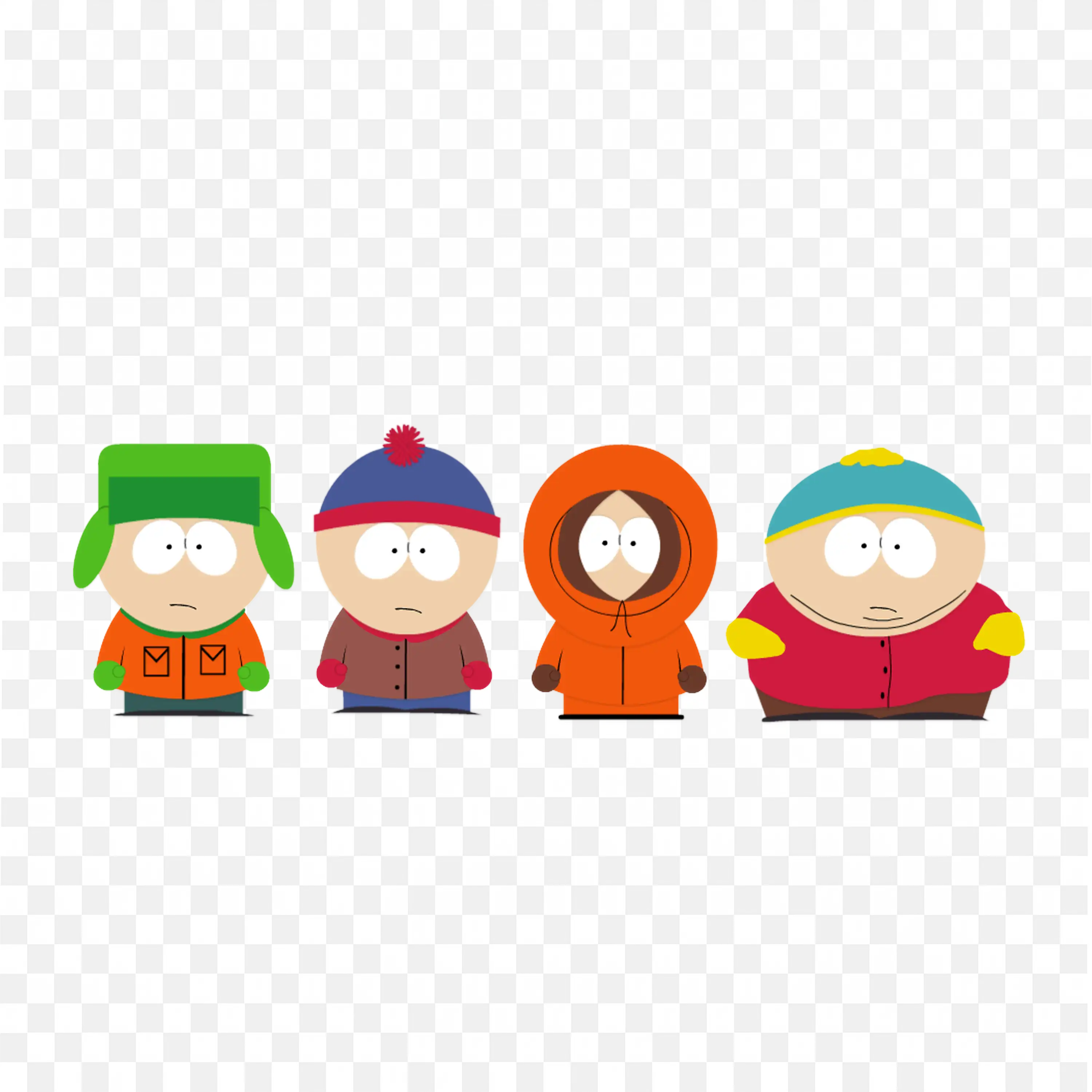 Four South Park Characters in One Frame Free Download Png