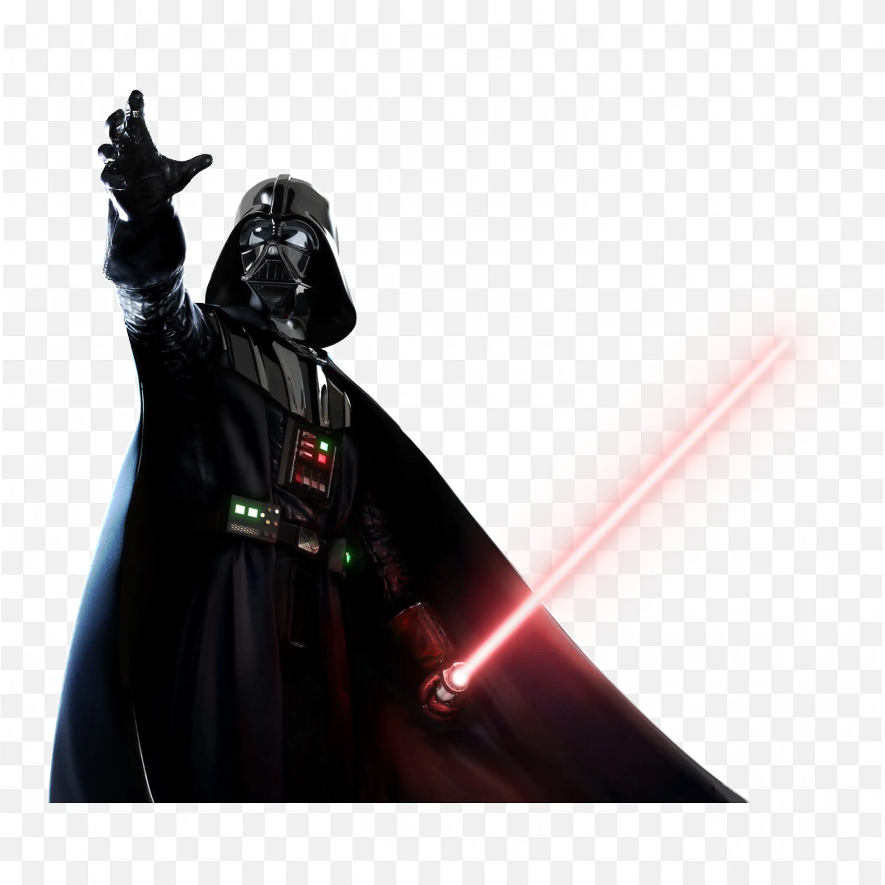 Free Darth Vader Holding Red Lights in Wars Scene Png