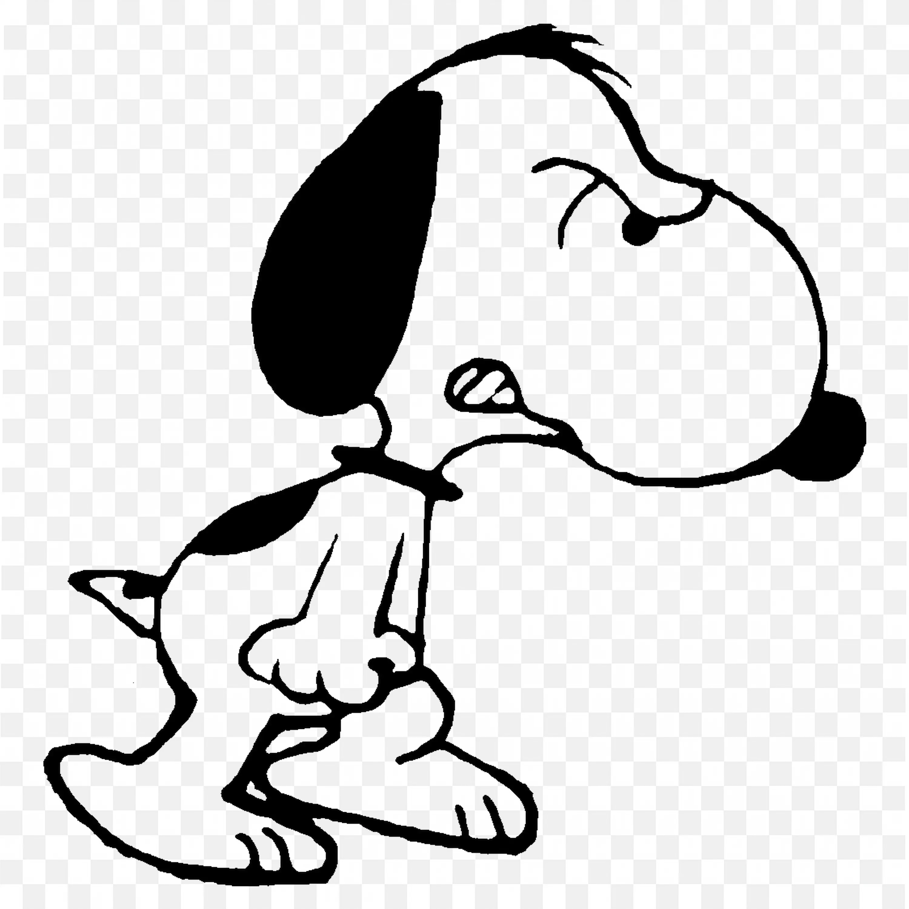 Free Png of Snoopy is Getting Angry By Seeing Something