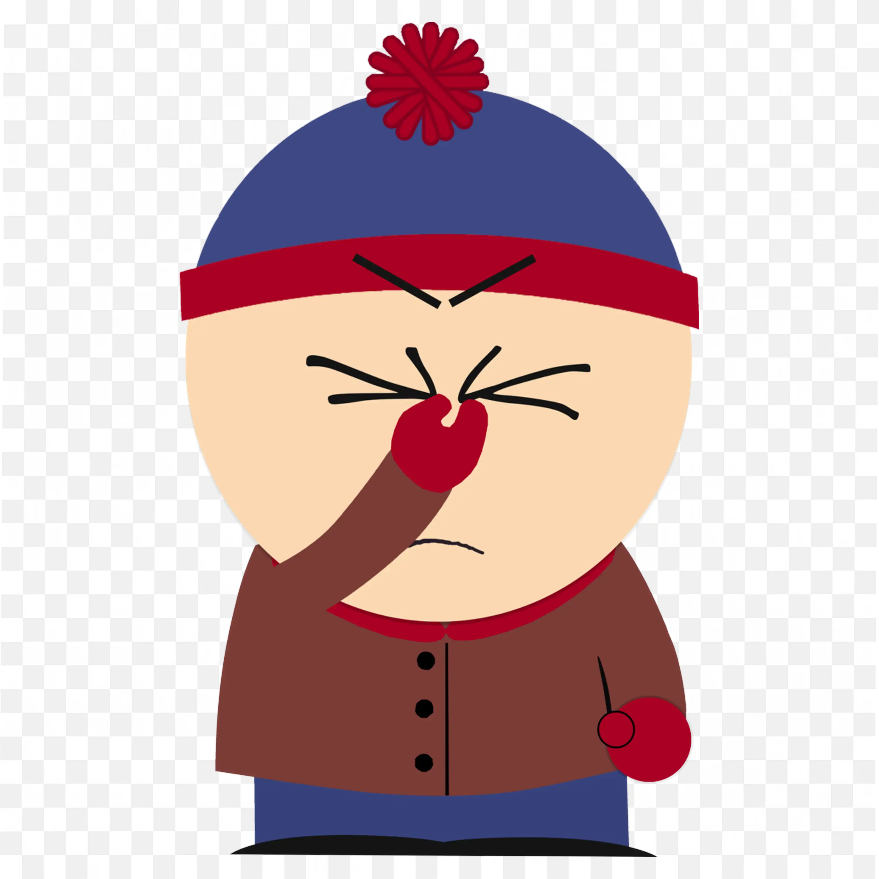 Free Png of Stan Marsh Pinching His Nose and Closing Eyes
