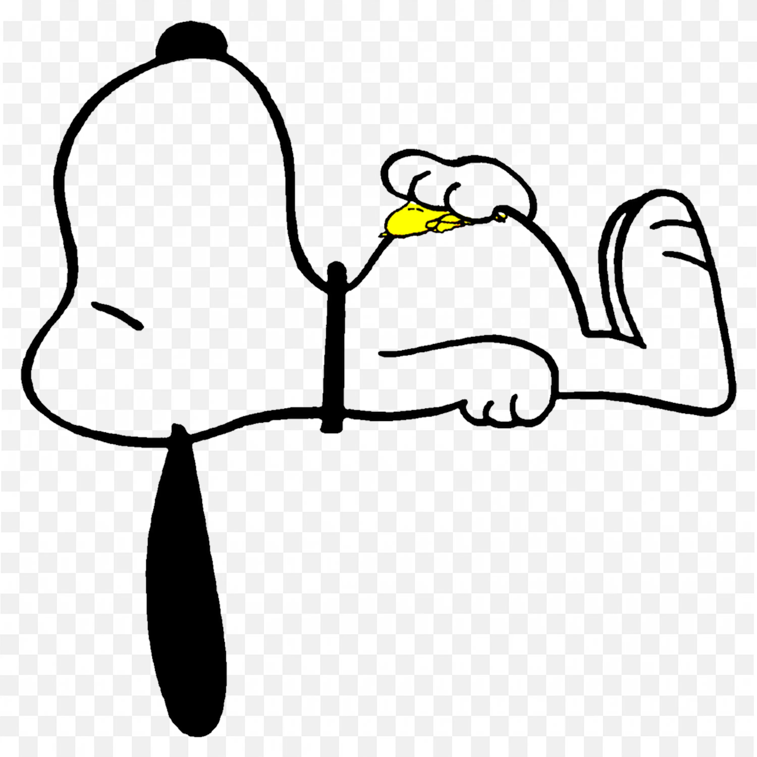 Free Woodstock is Lying Above the Snoopy Images for Png