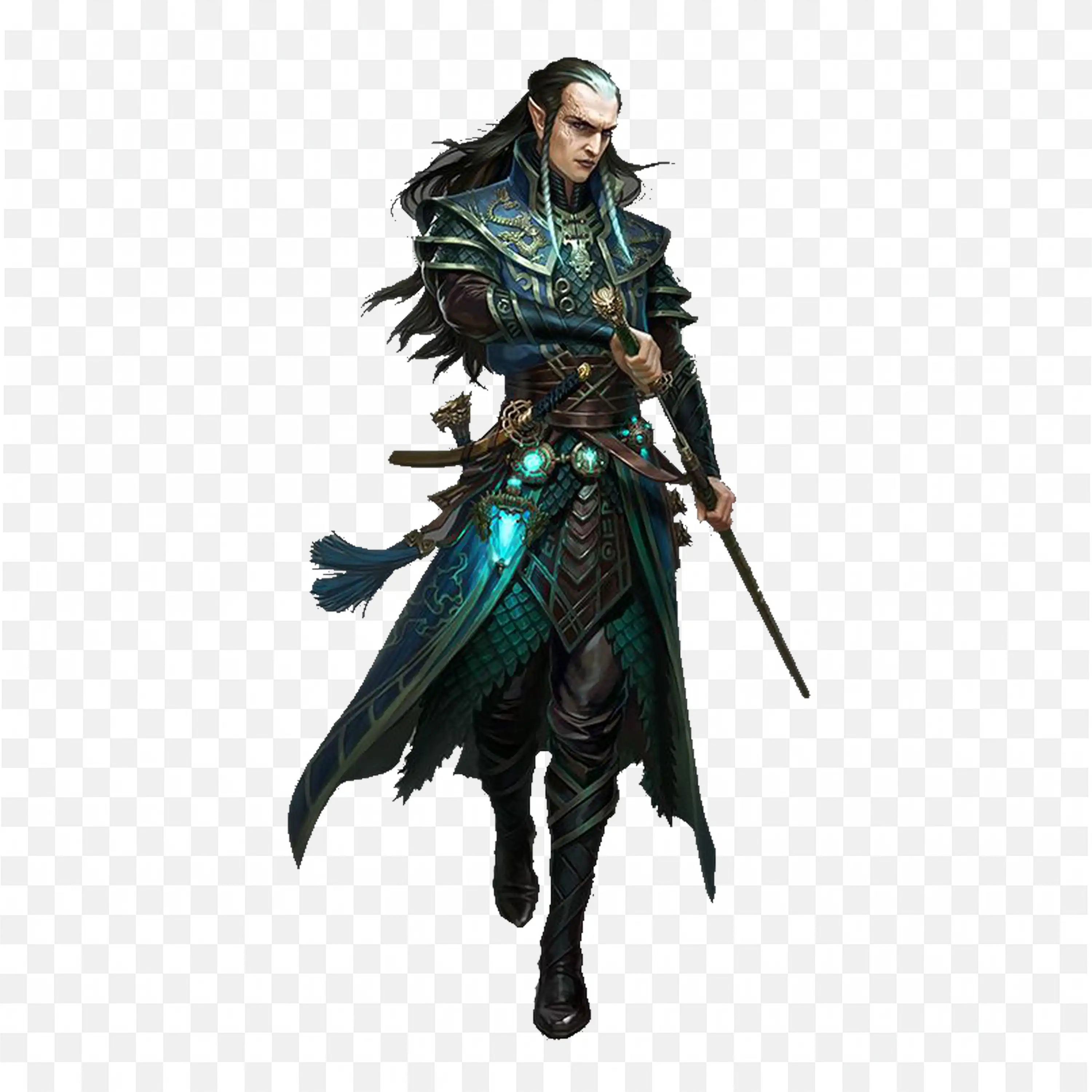 Half Elf Character in Elven Ranger Attire Free Png Download