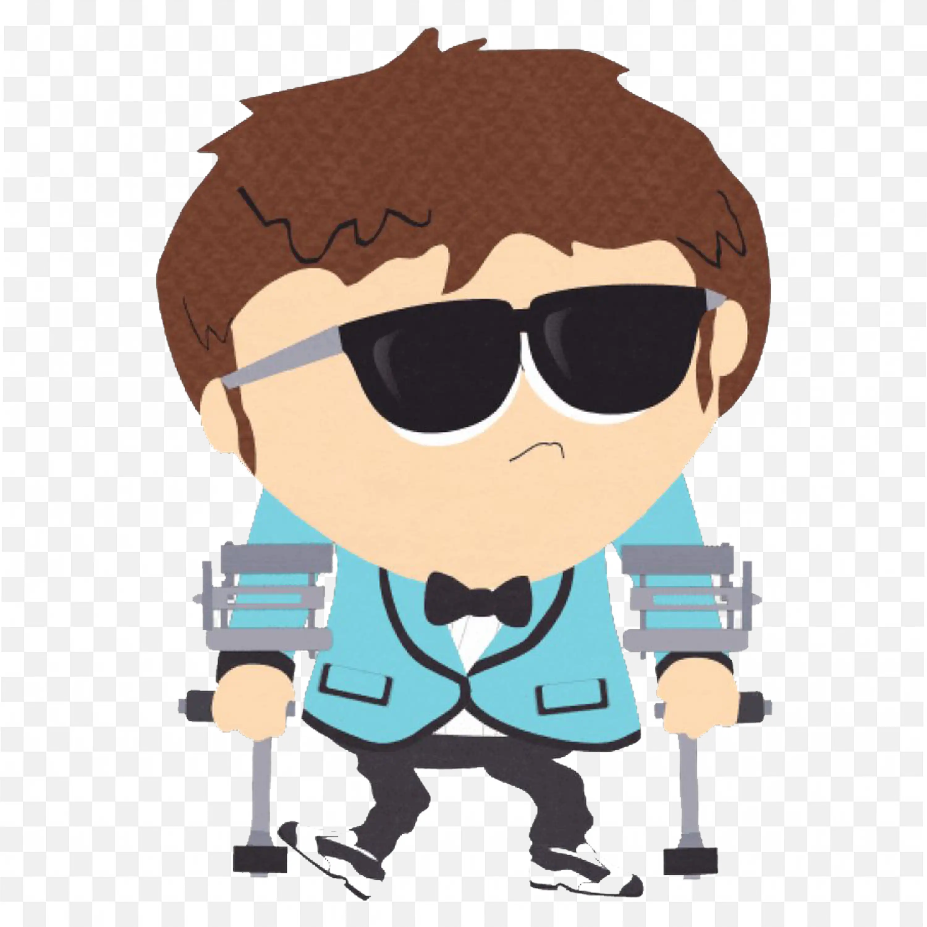 Jimmy Valmer with Blue Coat and Sunglasses Free Png Download