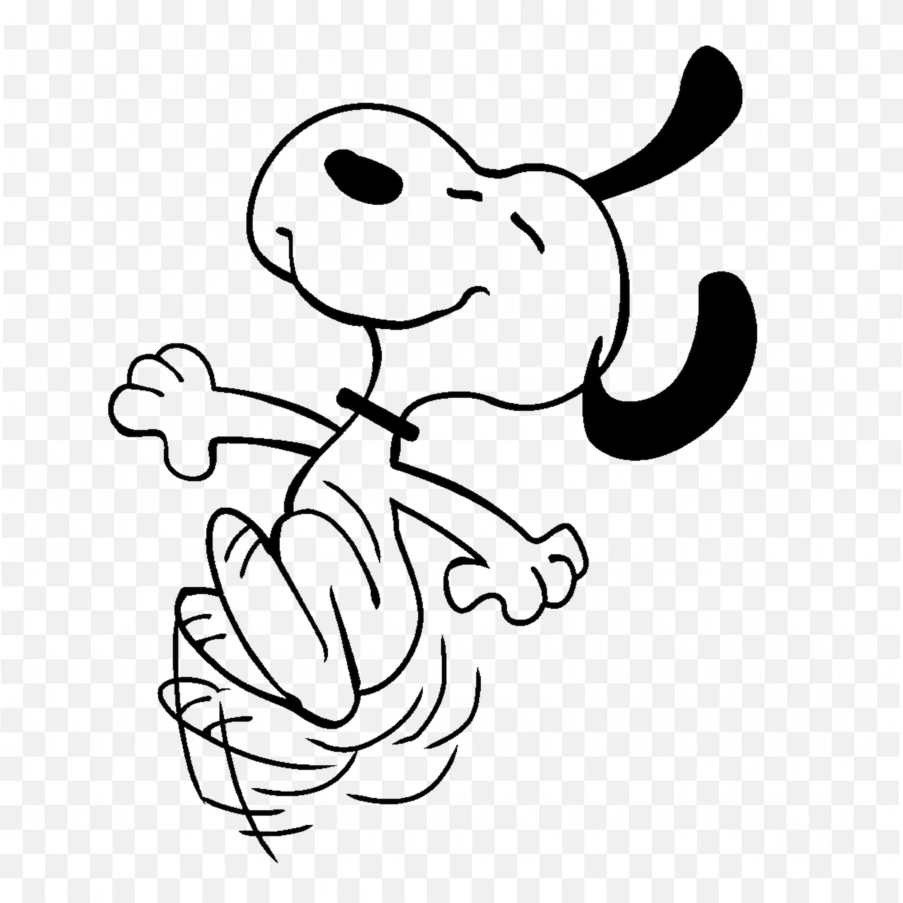 Download the Jumping Snoopy Peanuts Character Png for Free