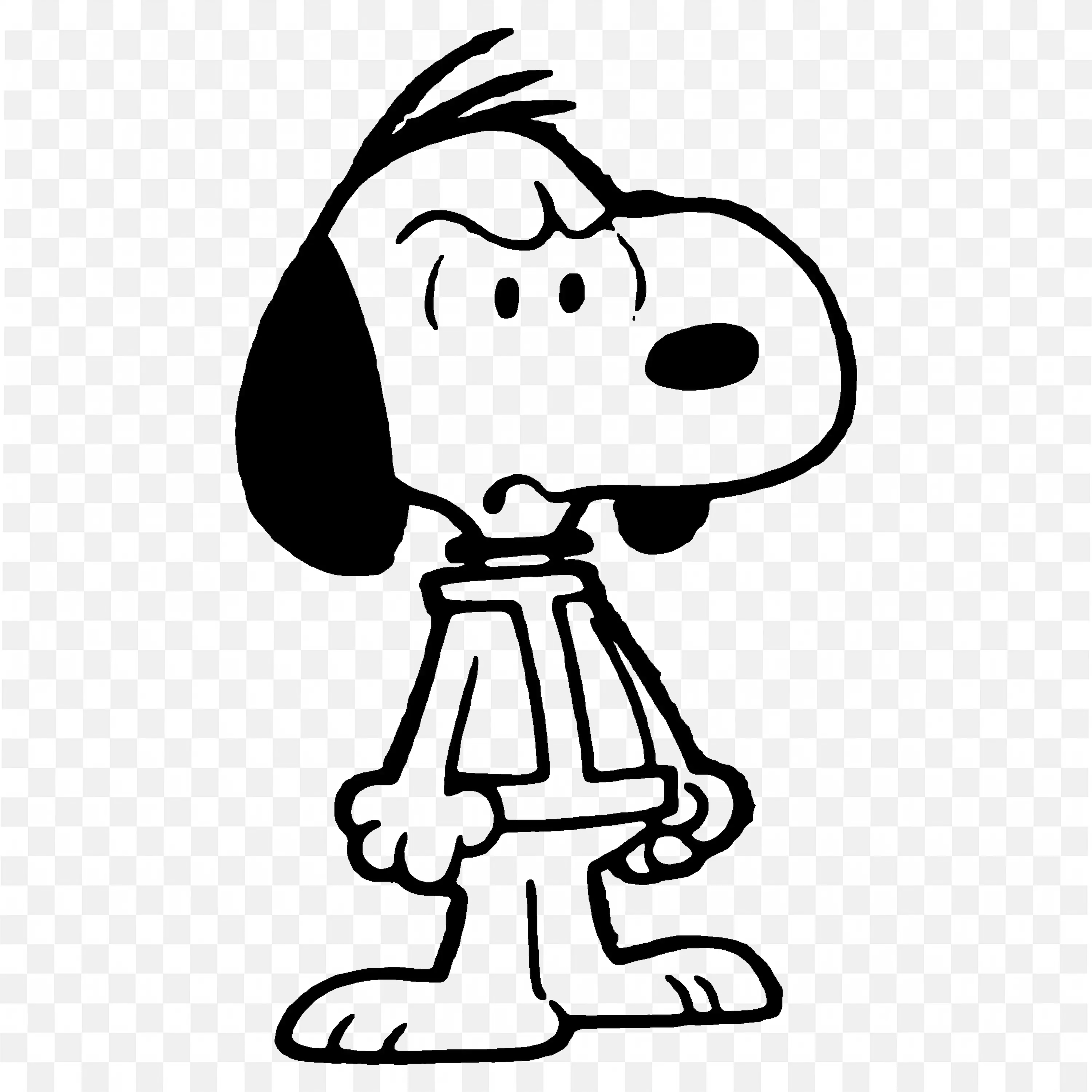 Looking Disturbed Snoopy Free Png Download for Mobile