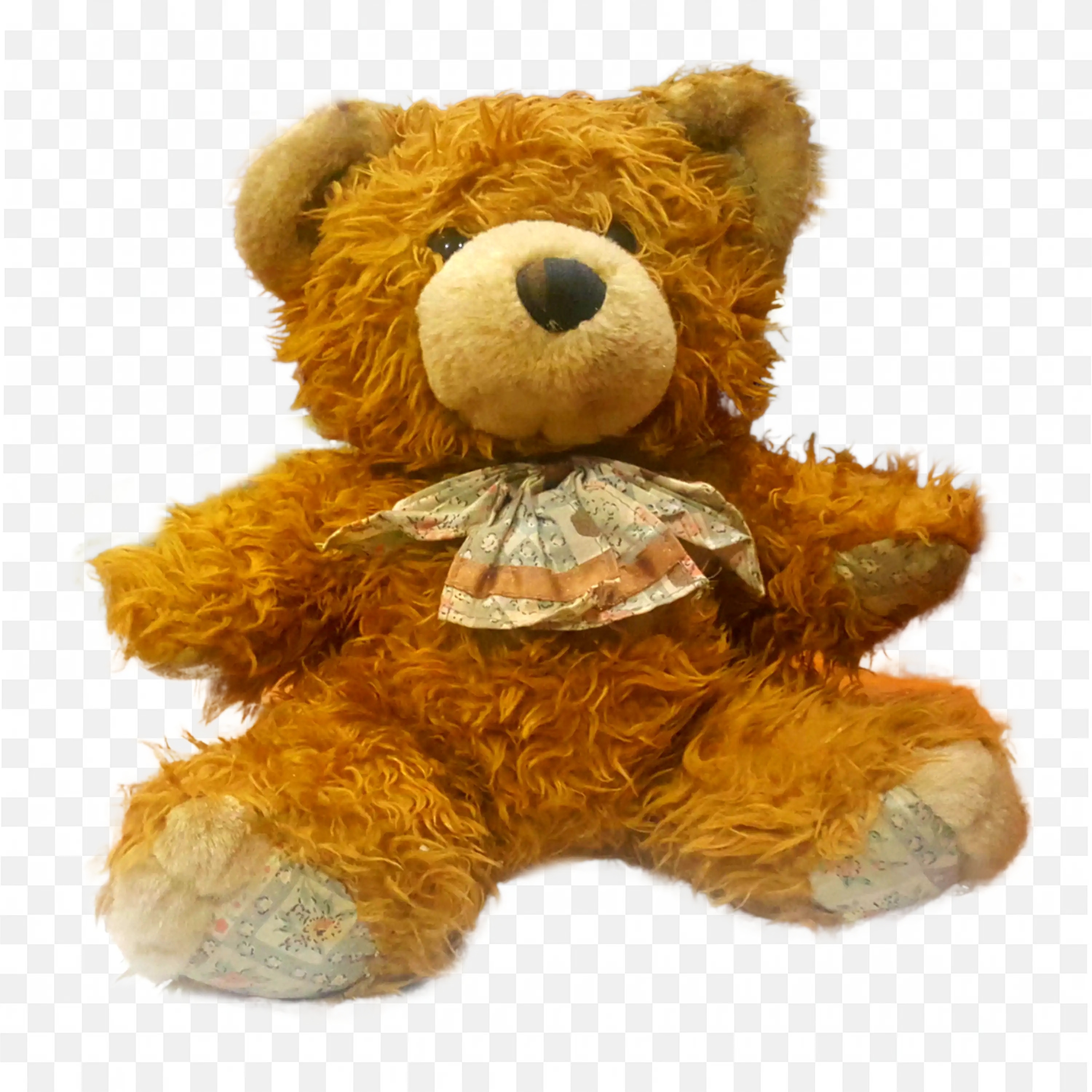 Lovely Soft Brown Colour Bear Toy with Cute Bow Tie Png Free