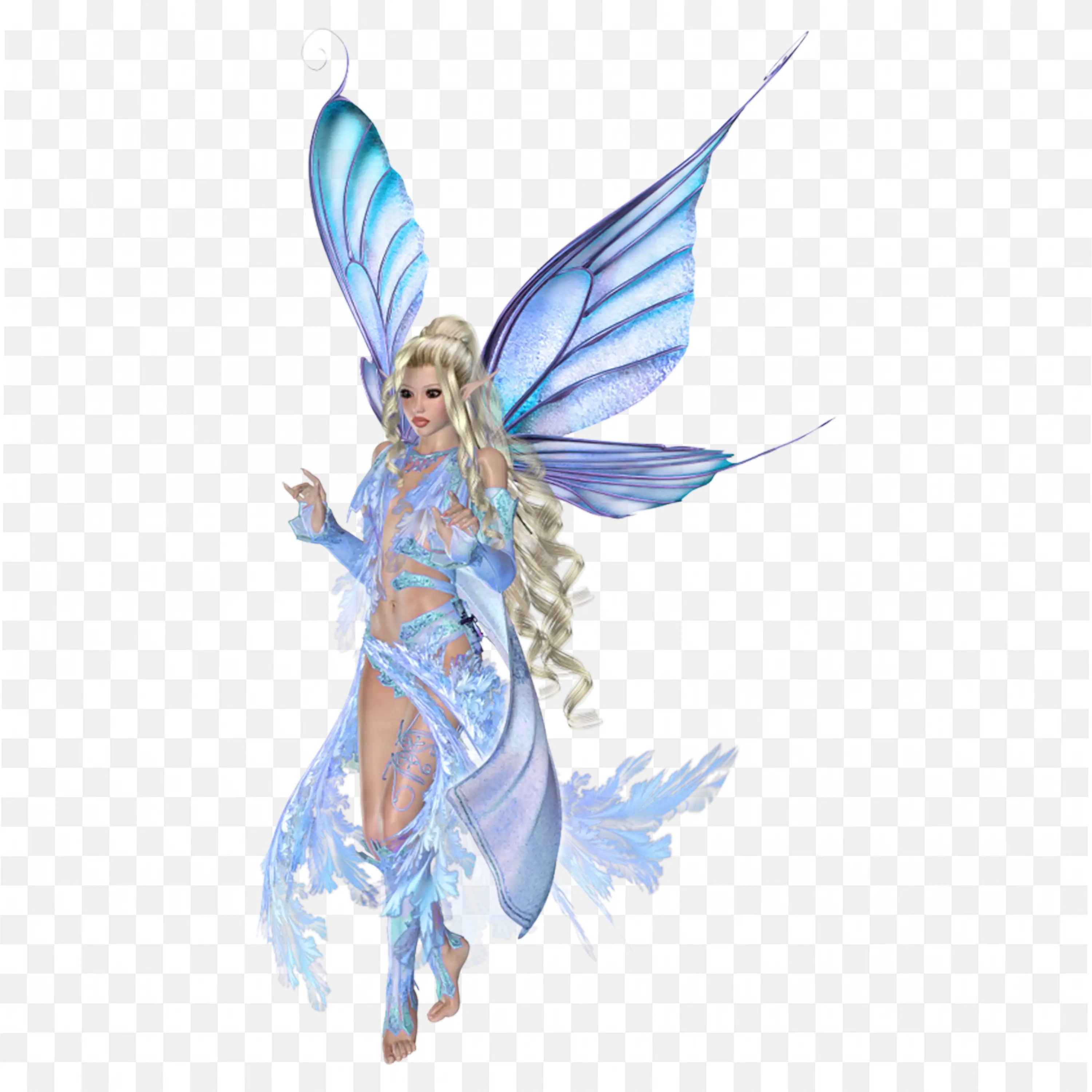 Magical Fairy with Wings Pointed Ears and Powers of Nature