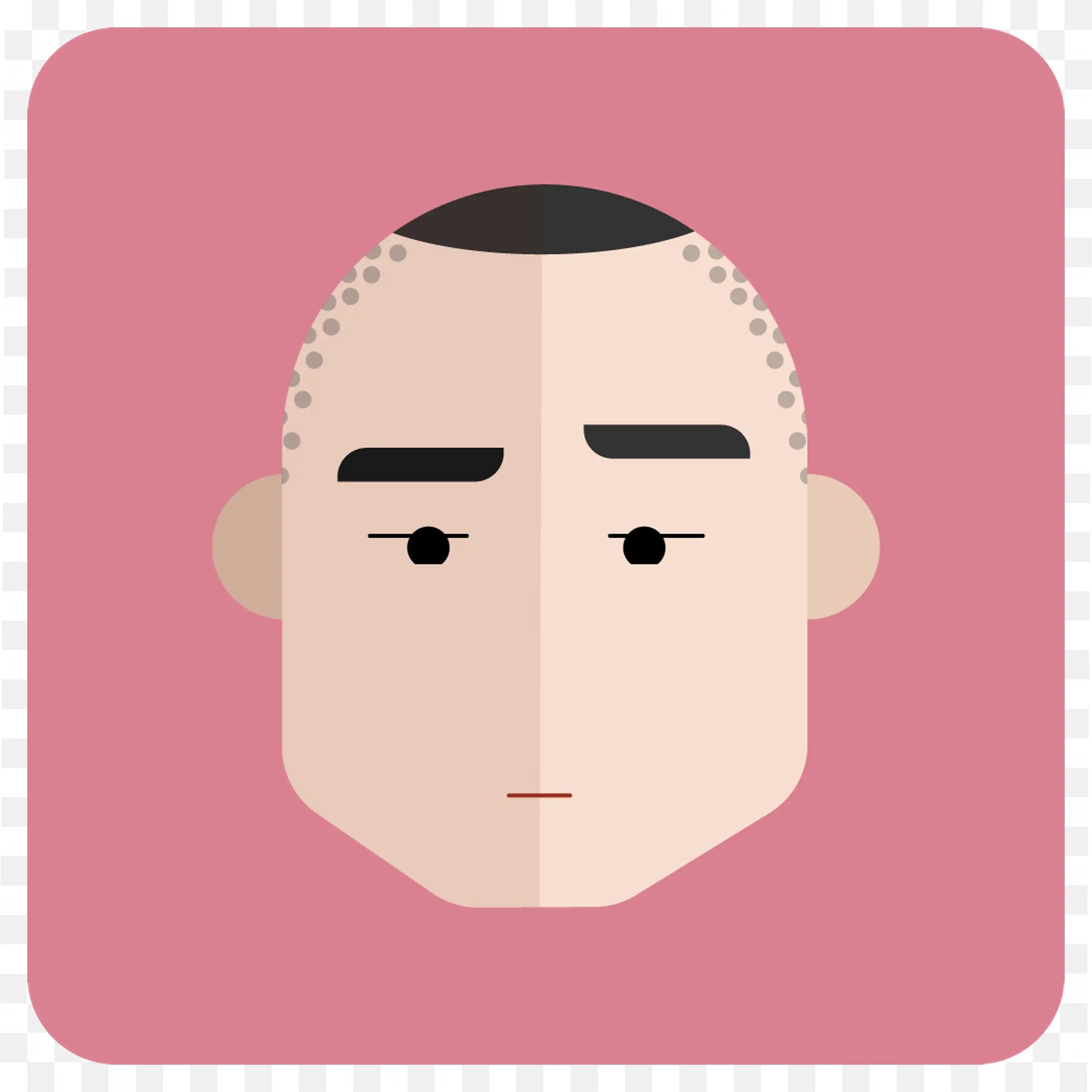 Minimalist Cartoon Face with Simple and Clean Design