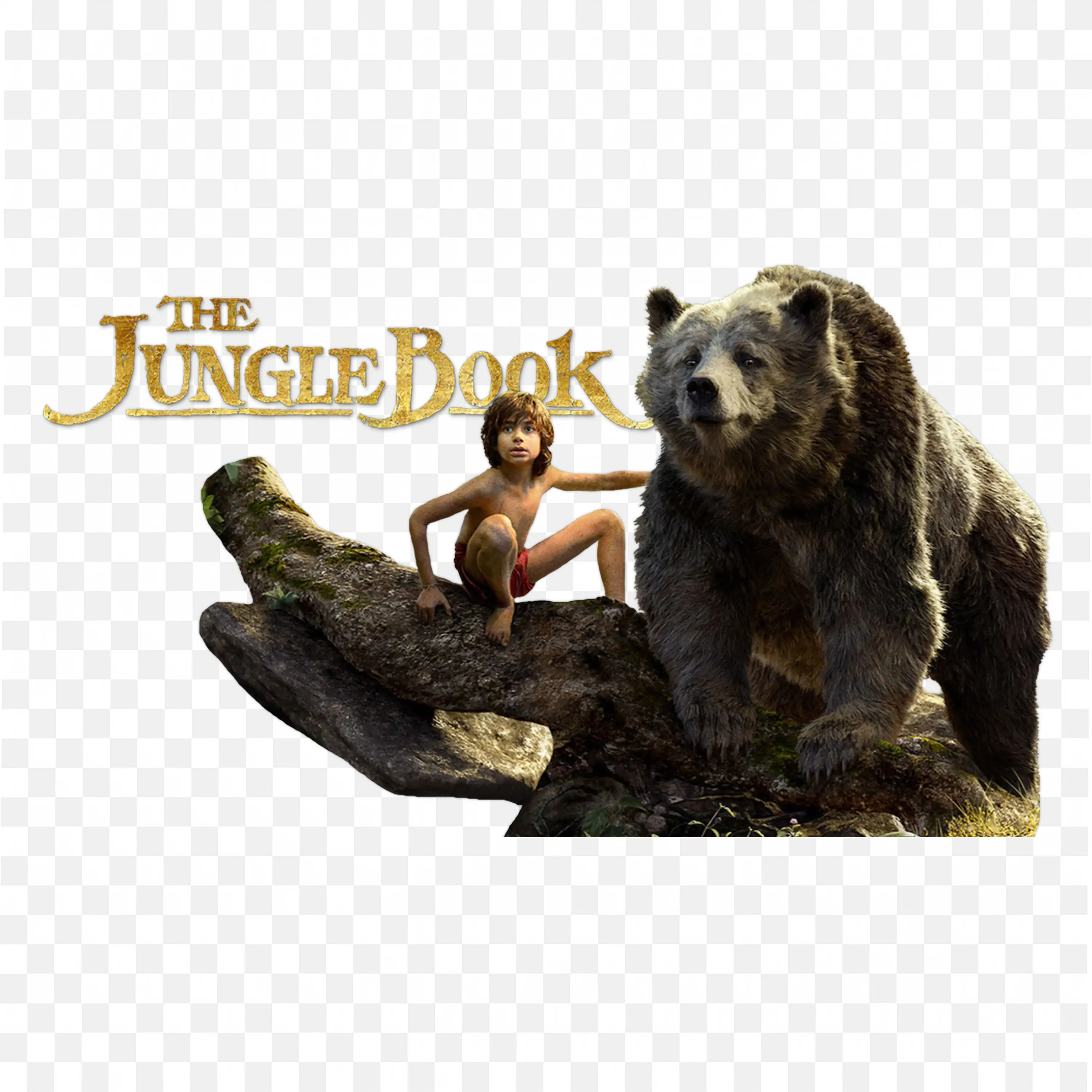 Mowgli and Baloo Bear Official Poster of the Jungle Book