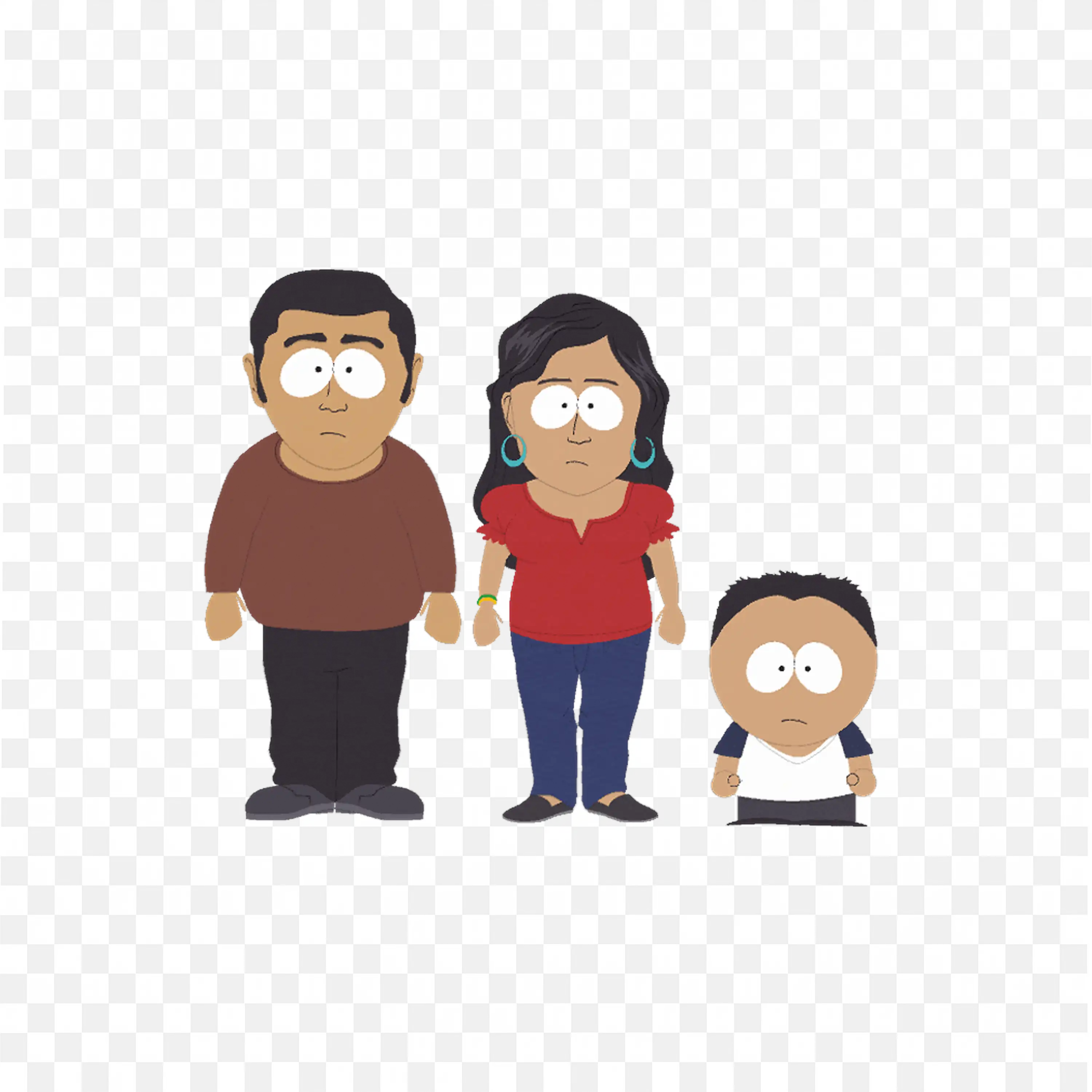 Mr Rodriguez Mrs Rodriguez and their Son from South Park Png