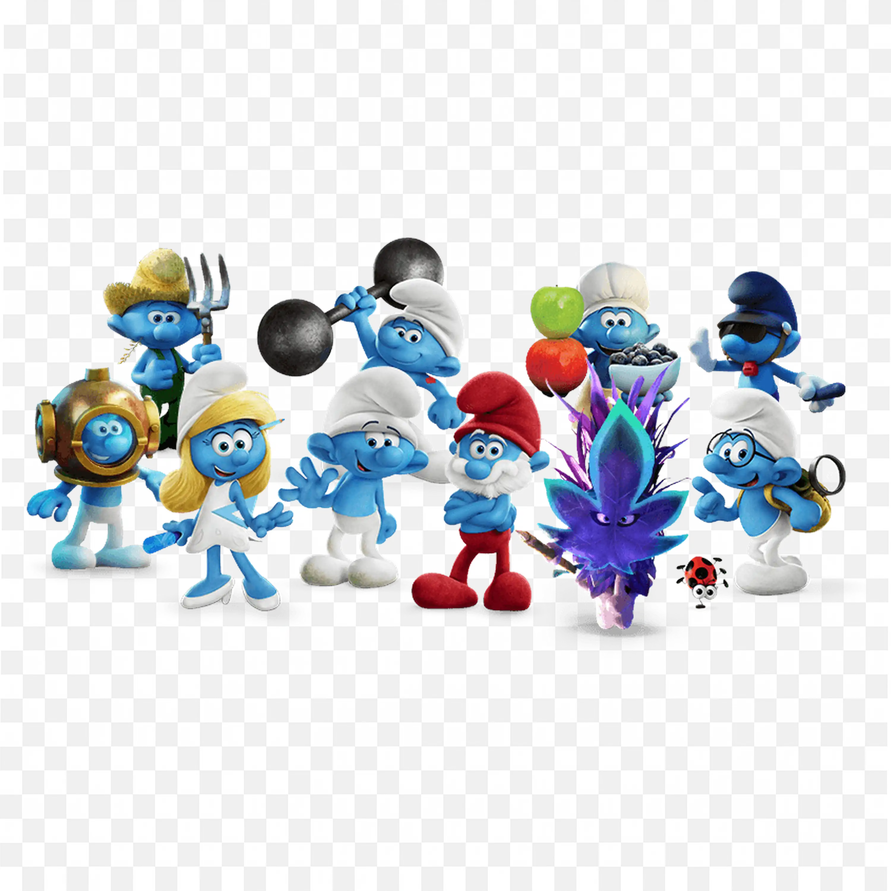 Multiple Smurfs Models with Different Roles Free Pngs
