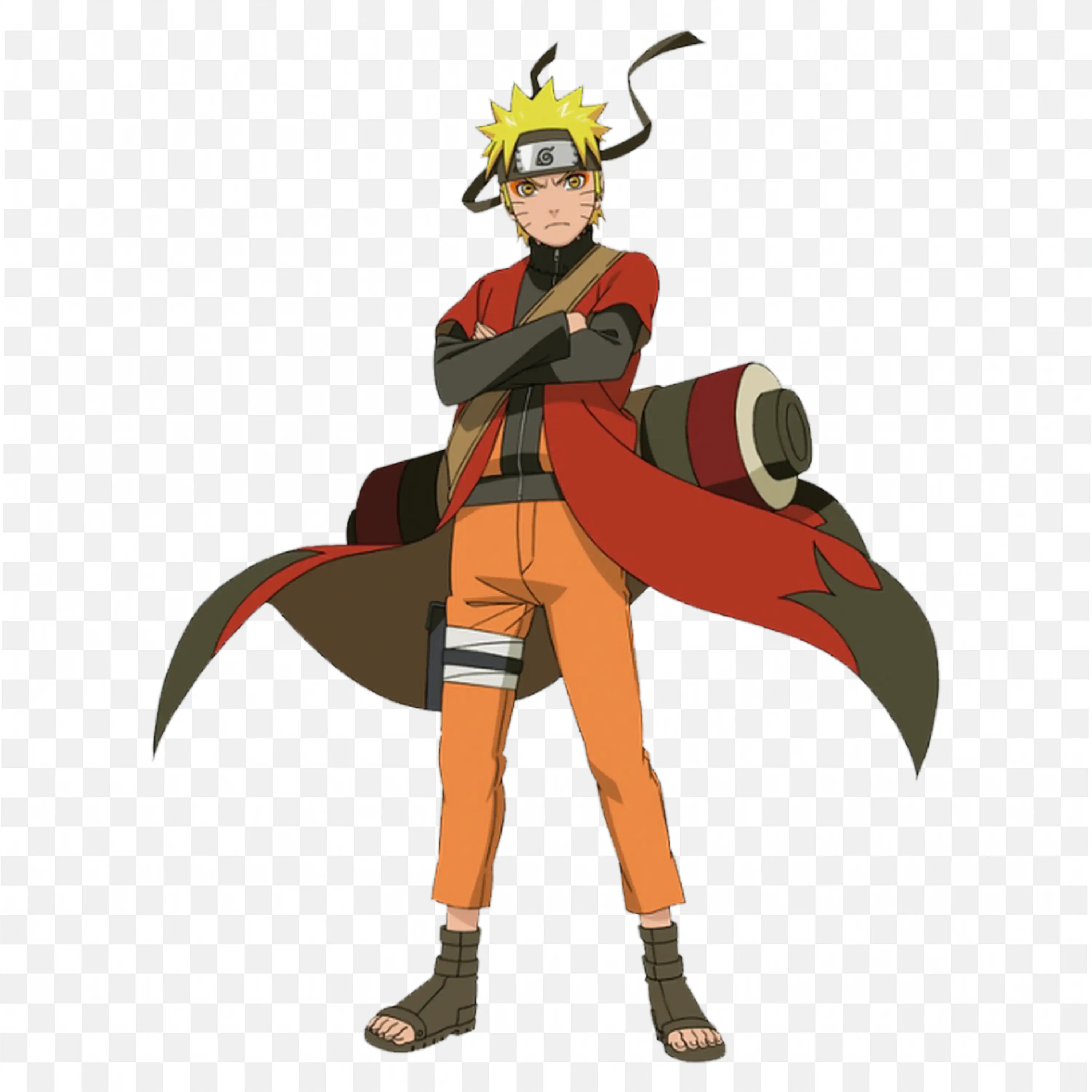 Nuroto with Holding Hands with Attitude Standing Png Image