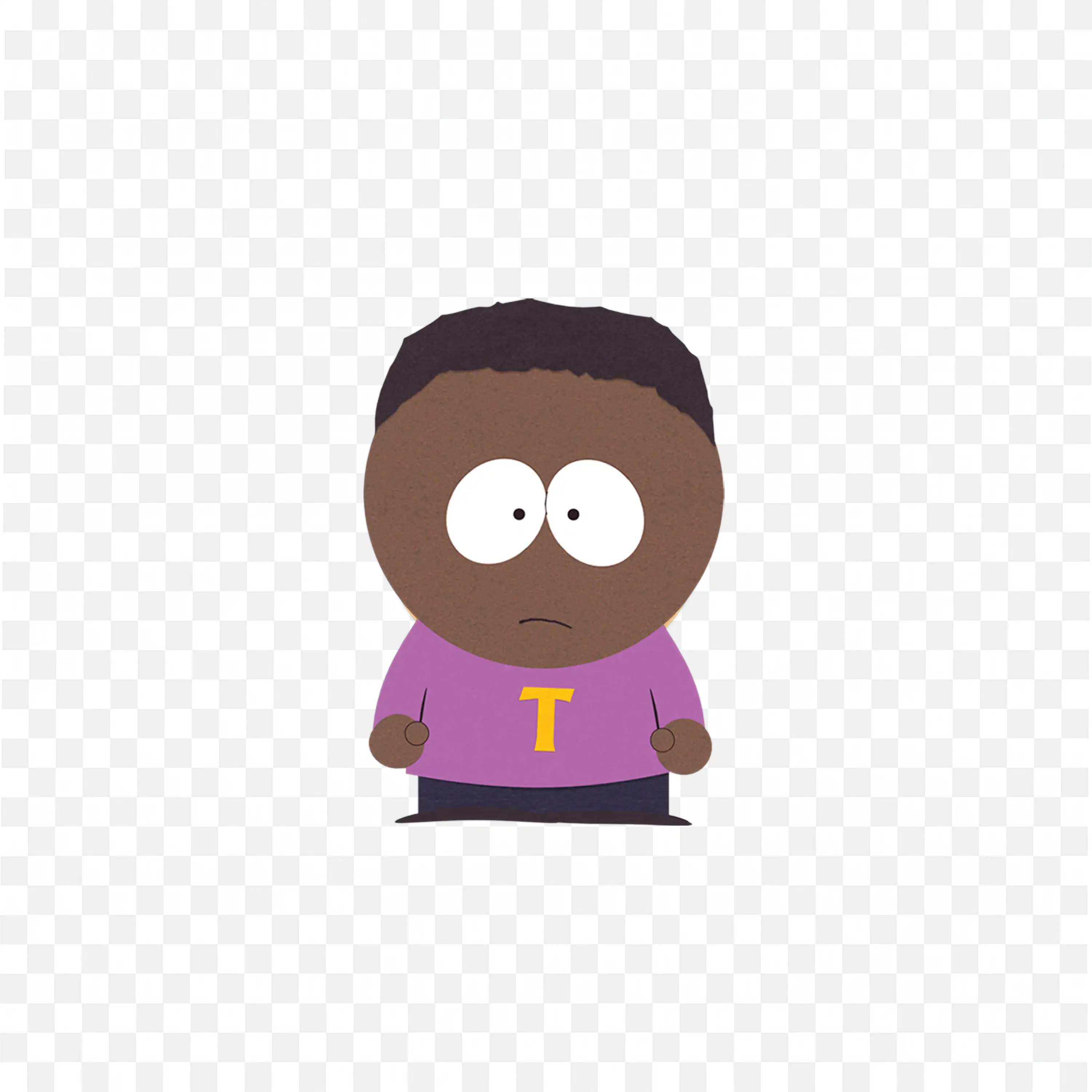Png of Tolkien Black with Dark Skin and Purple Shirt