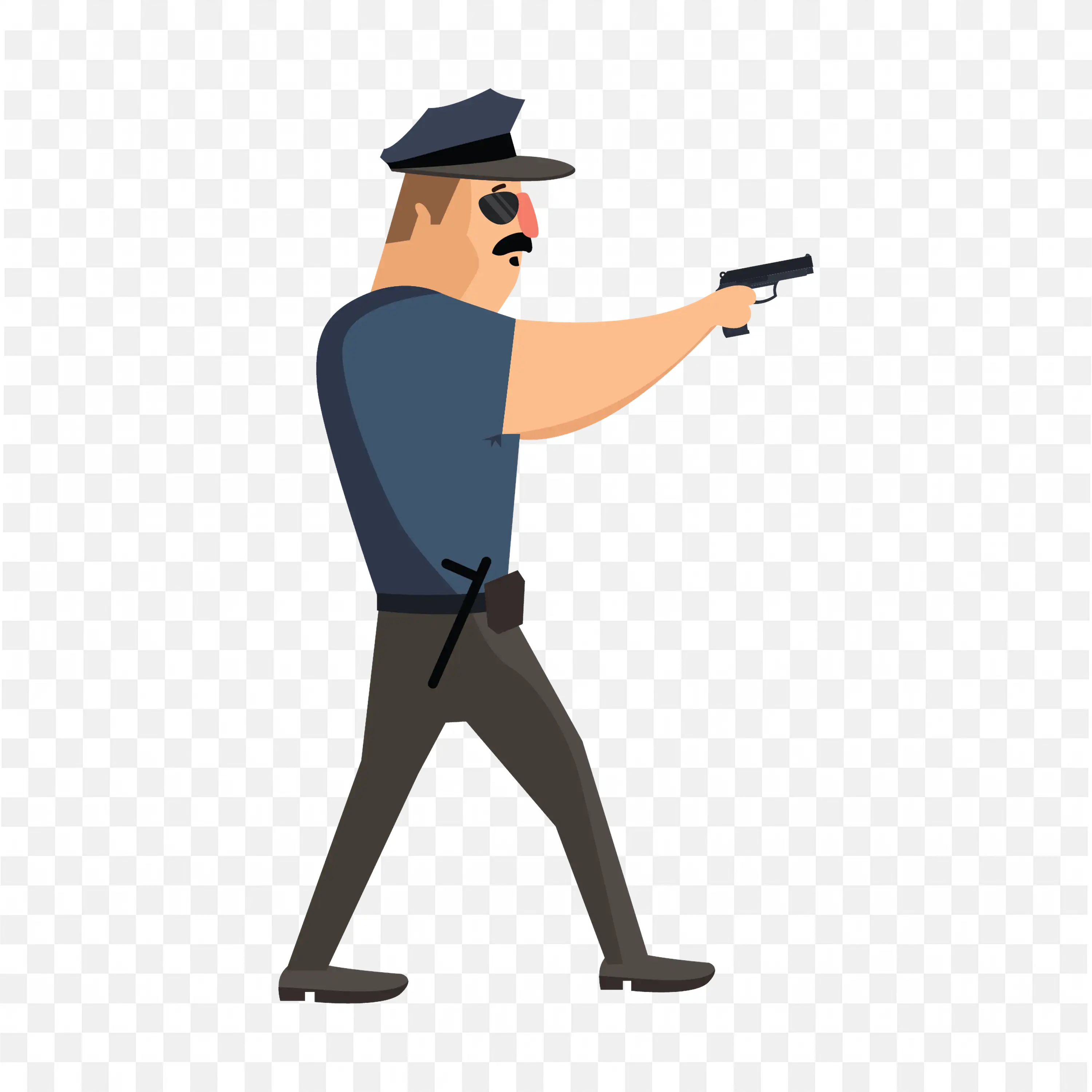Police Men with Guns Aiming To Catch a Thief HD Free Png