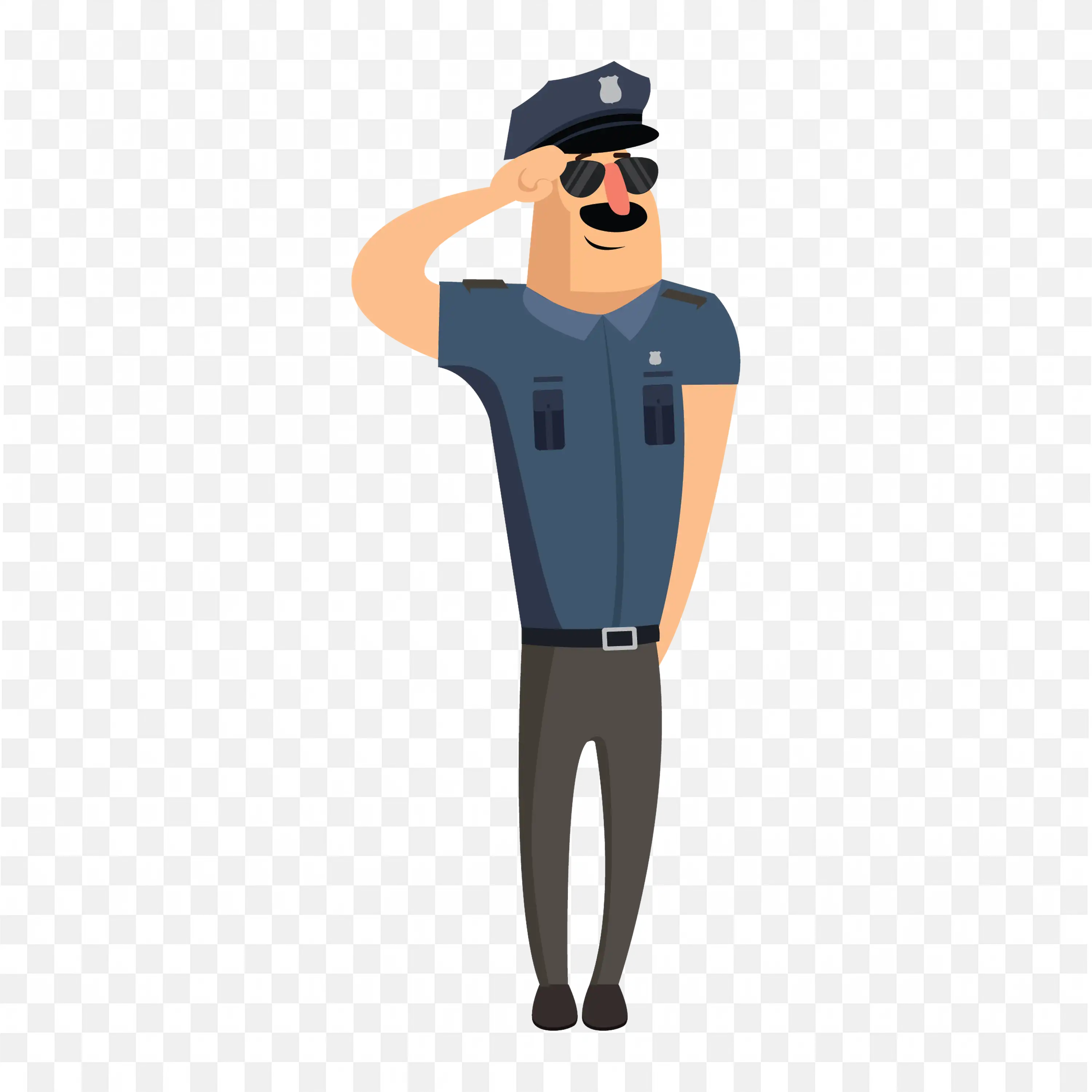 Police Officer Salutes the Higher Official Free Png