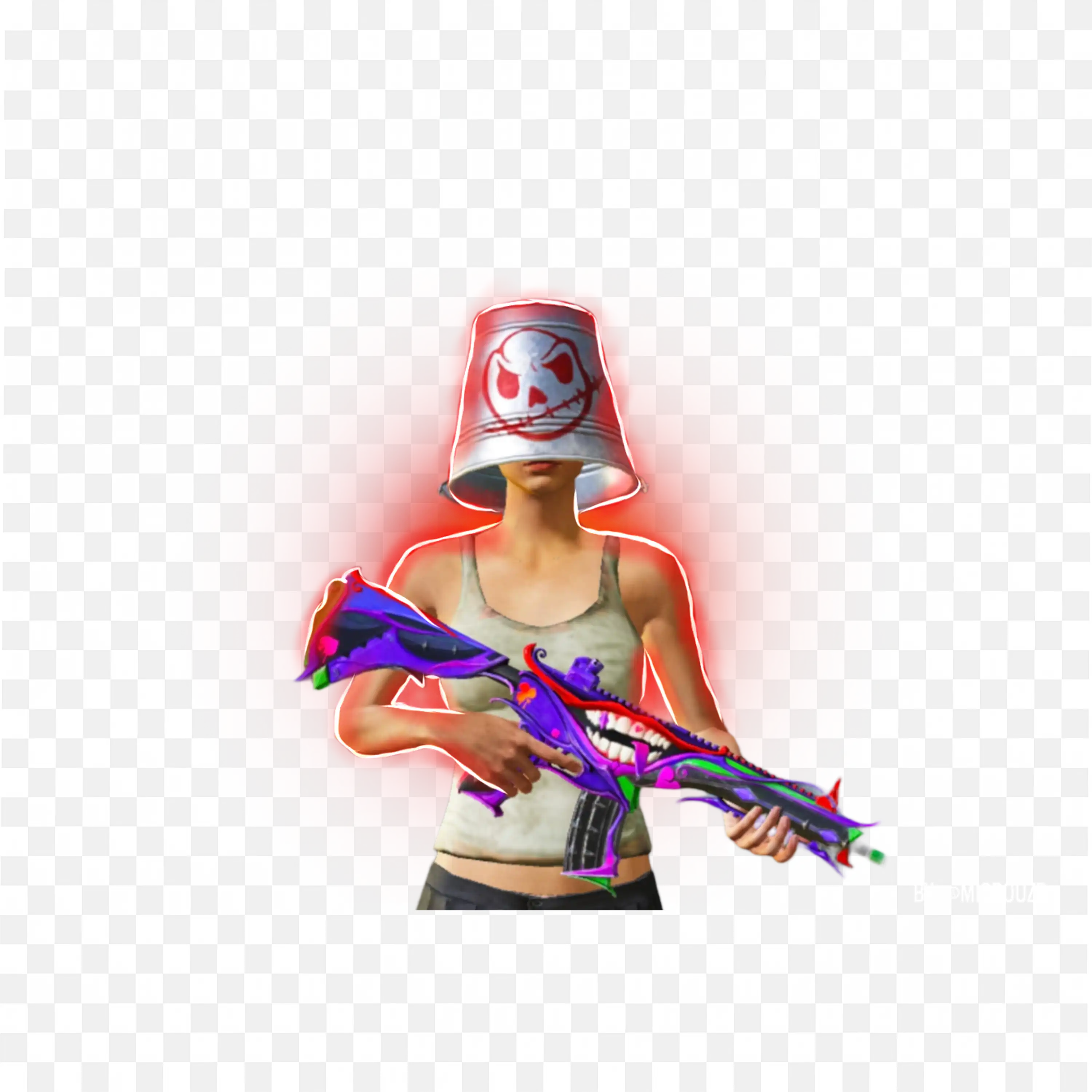 Pubg Girl with M416 the Fool Skin Stylish Pose