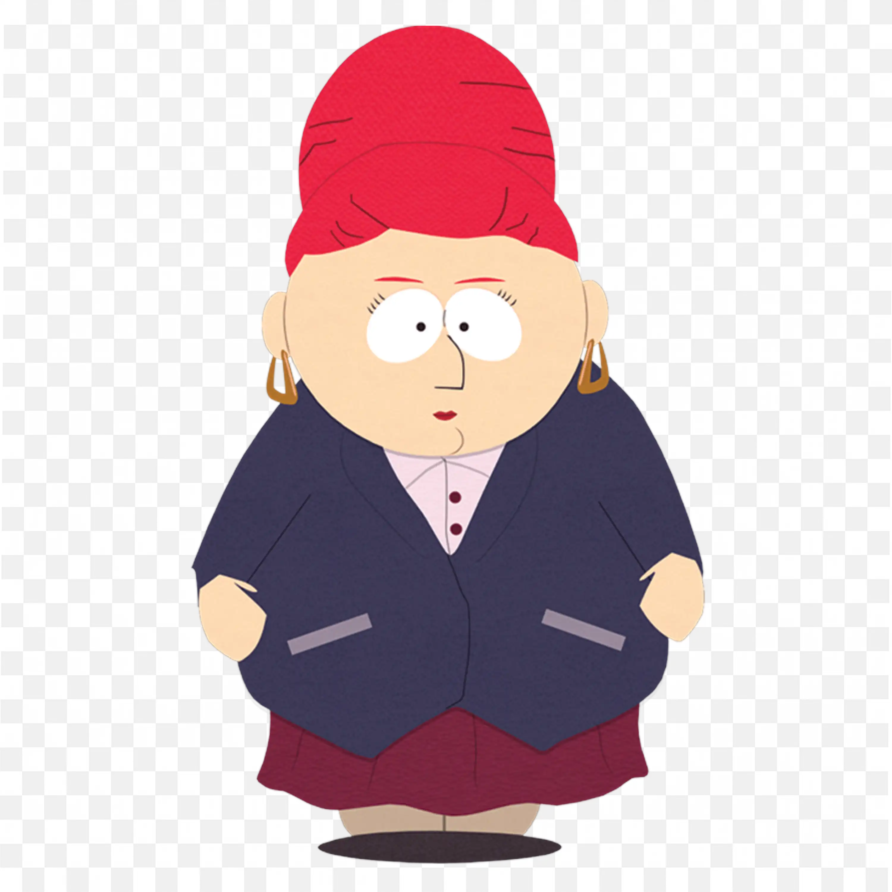 Sheila Broflovski a Fat and Strict Teacher Png Free Download