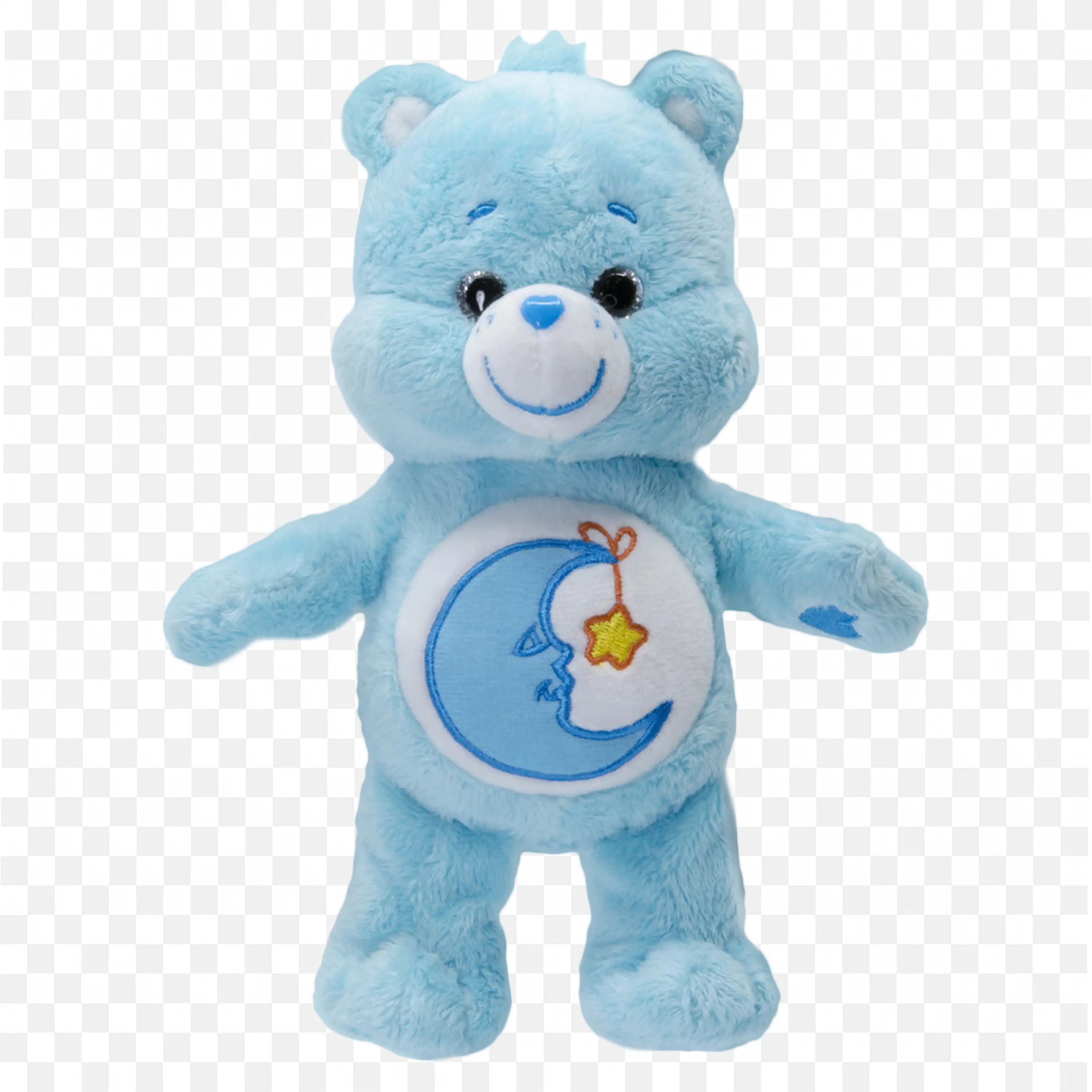 Sky Blue Teddy Bear with Moon and Star Cute Png for Free