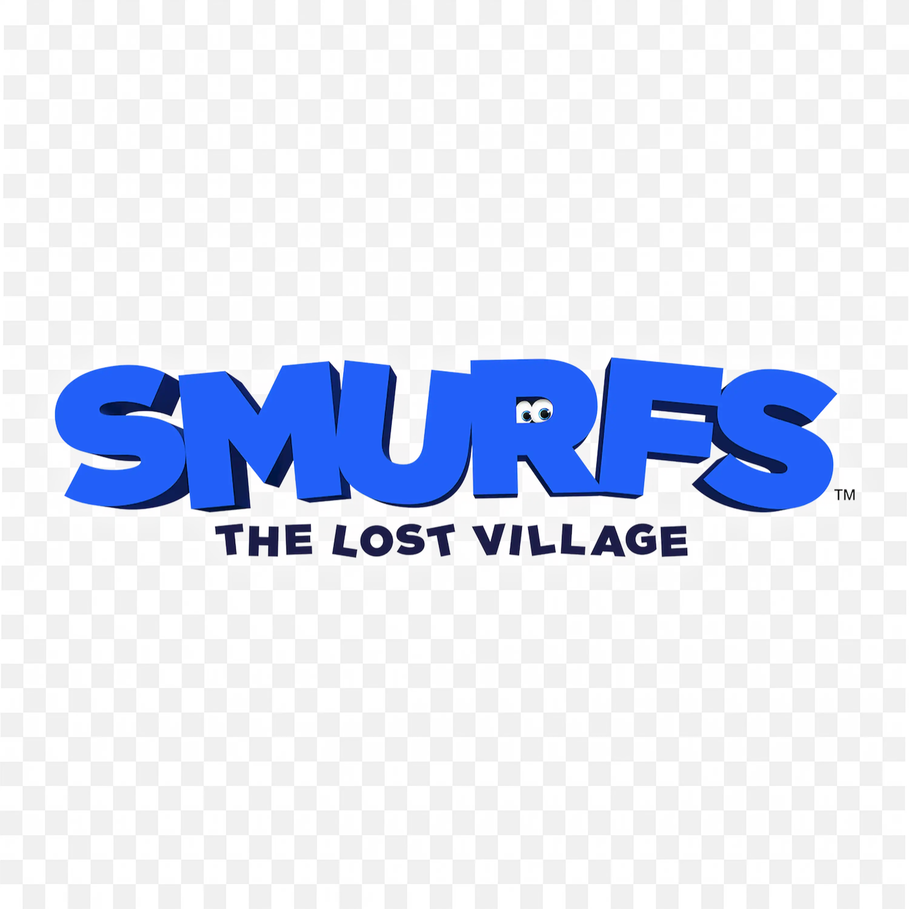 Smurfs the Lost Village Movie Title Logo in Blue Colour