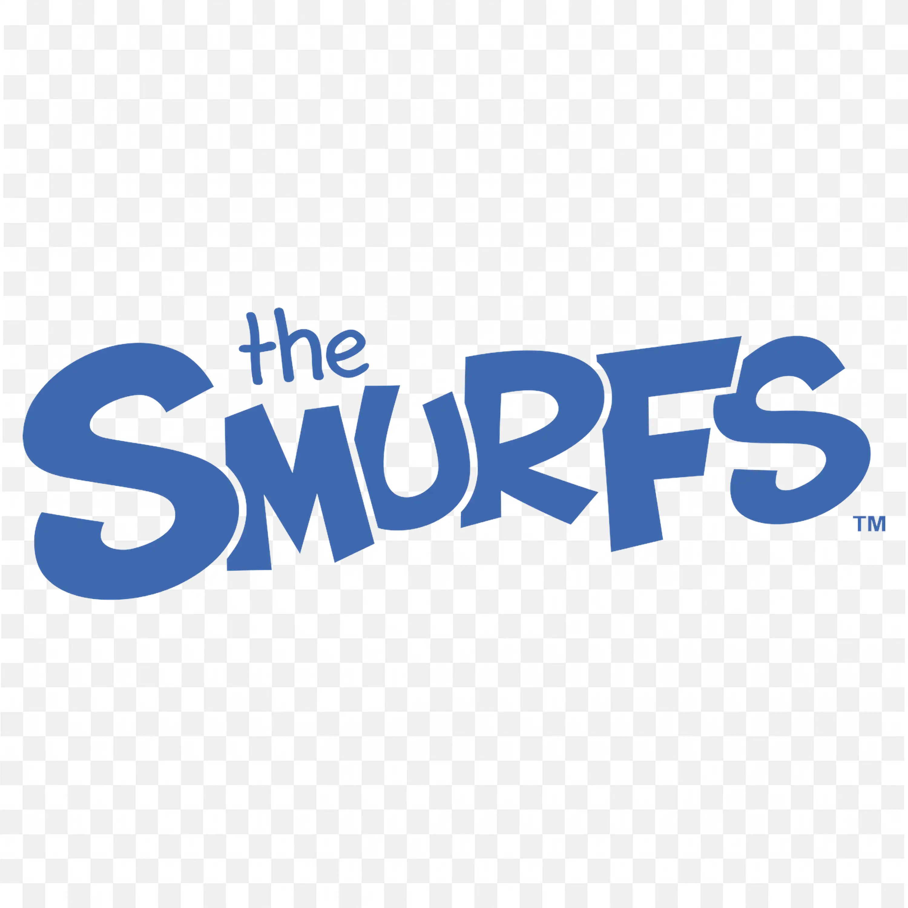 The Smurfs Official Logo Classic Blue Cartoon Series Title