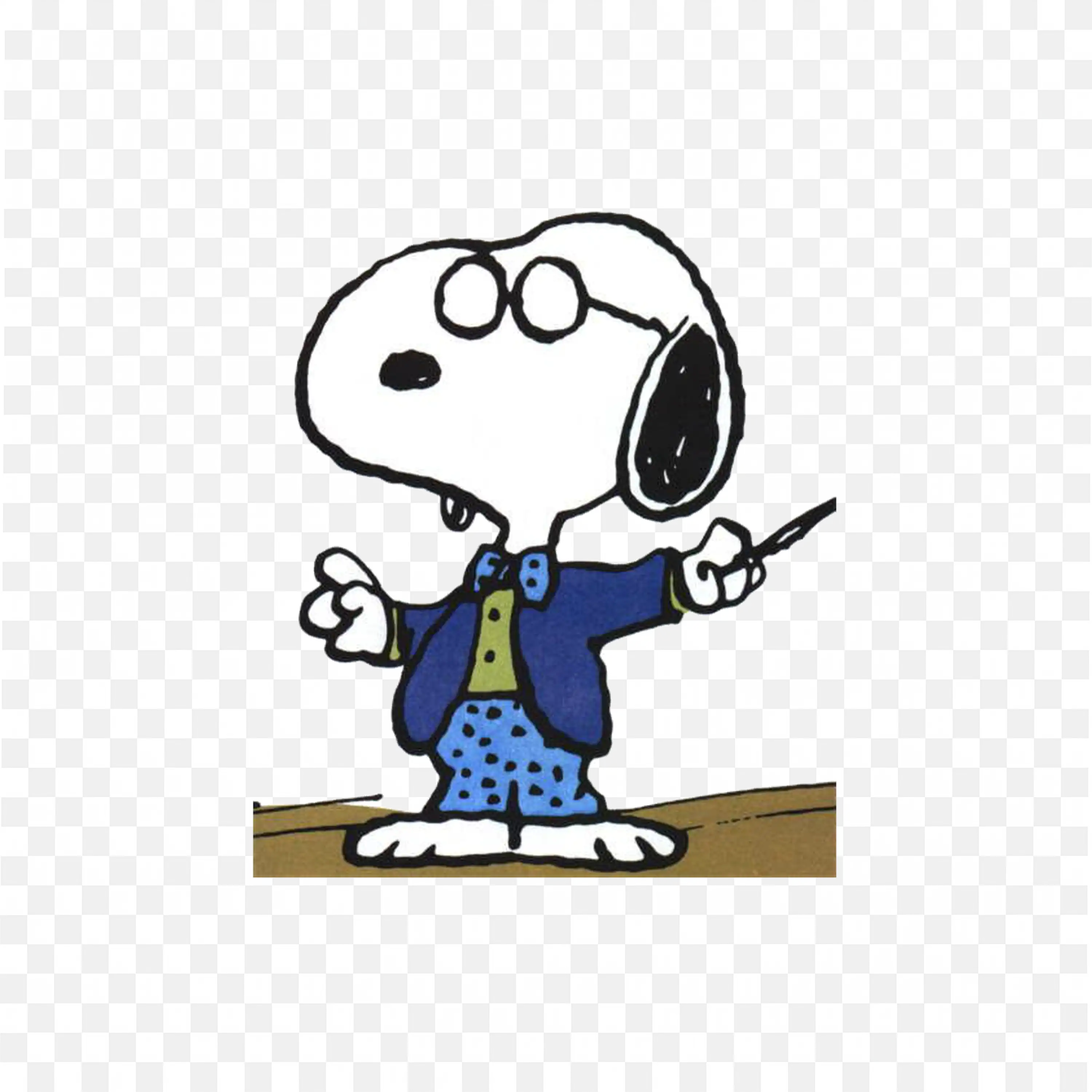 Download Snoopy as a Math Professor with Blue Suit Png Free
