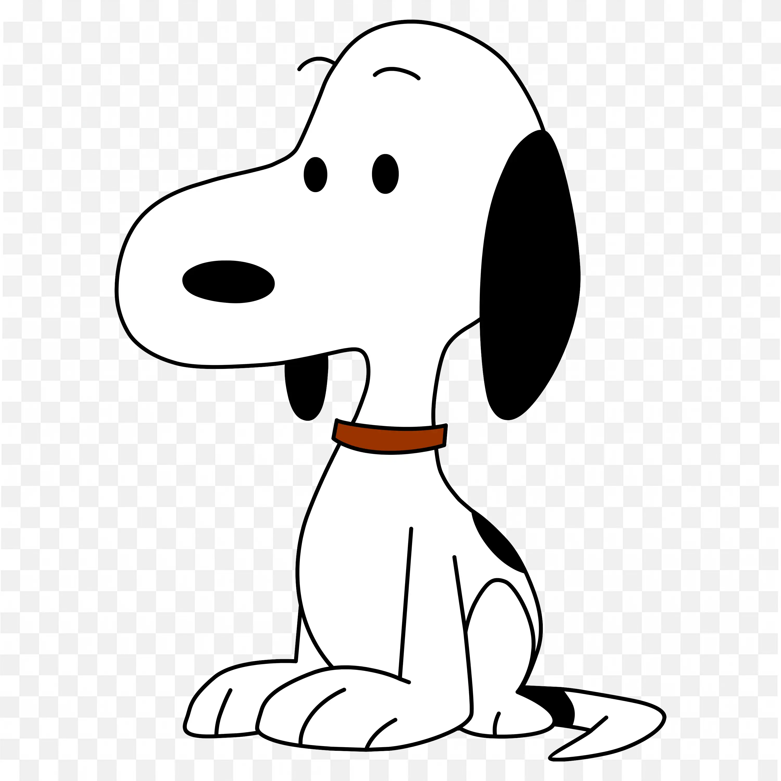 Snoopy Dog in the Peanuts with Red Dollar Free Png