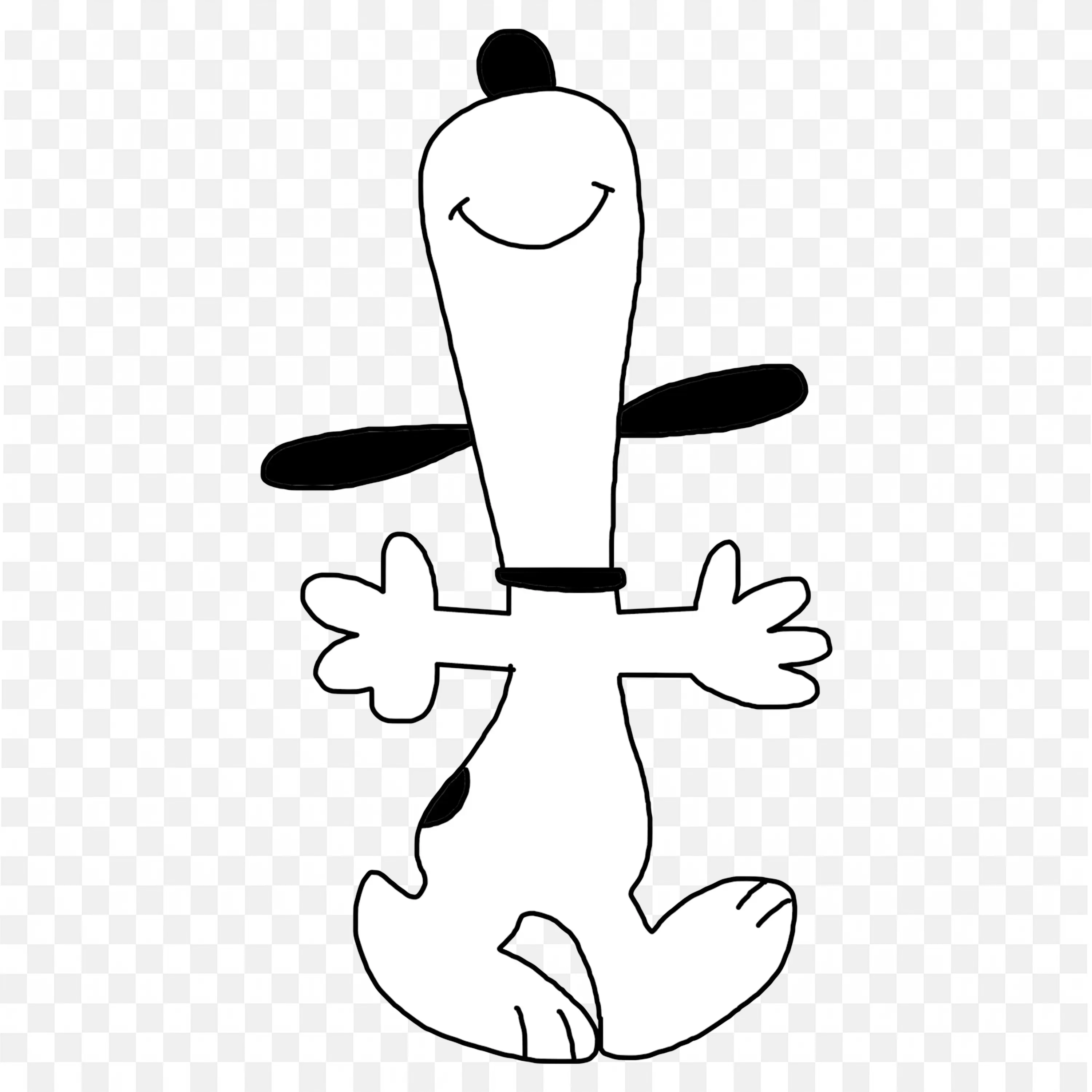 Snoopy with Excitement and Dance Png for Mobile Free Download