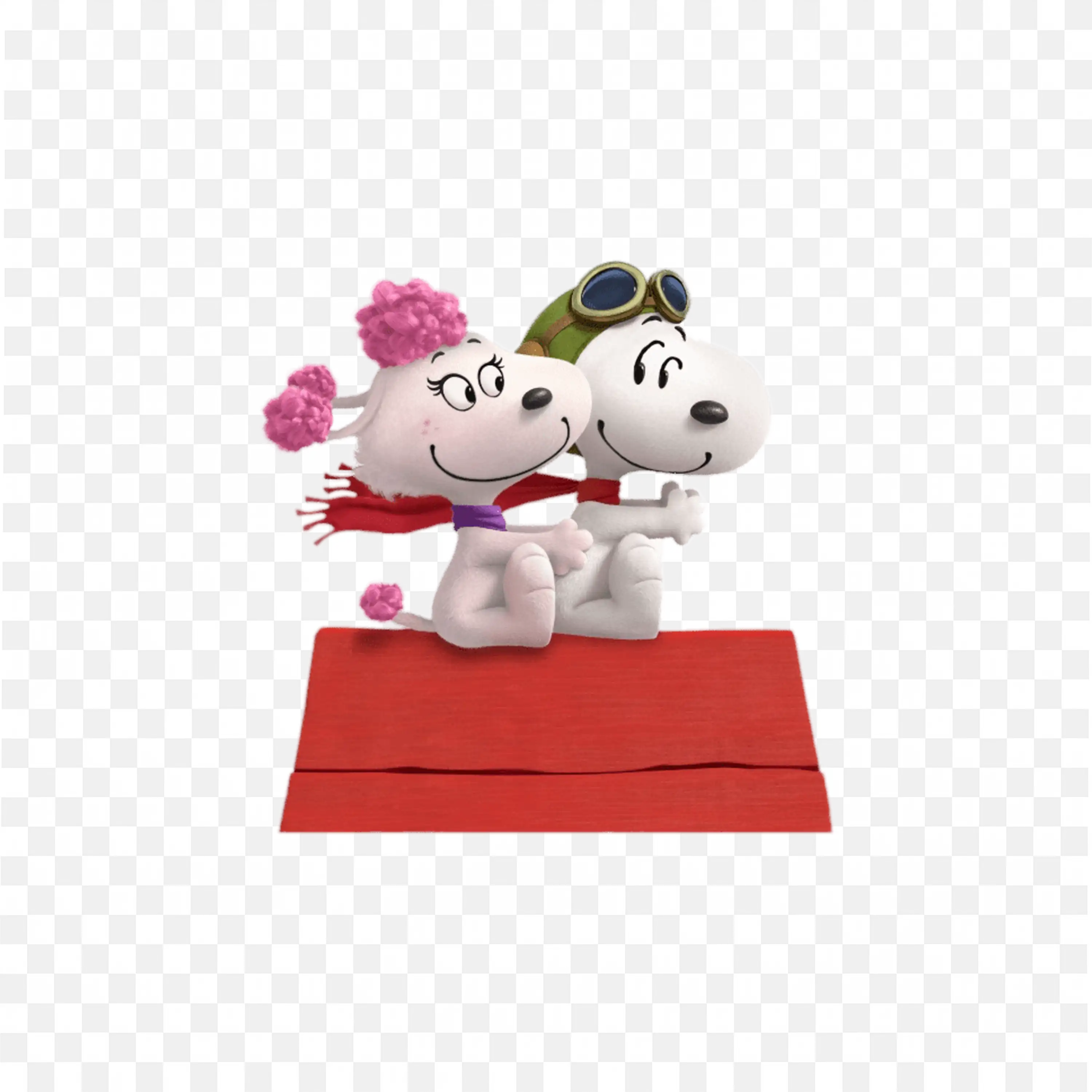 Snoopy and Fifi Flying High in the Peanuts Skies Free Png