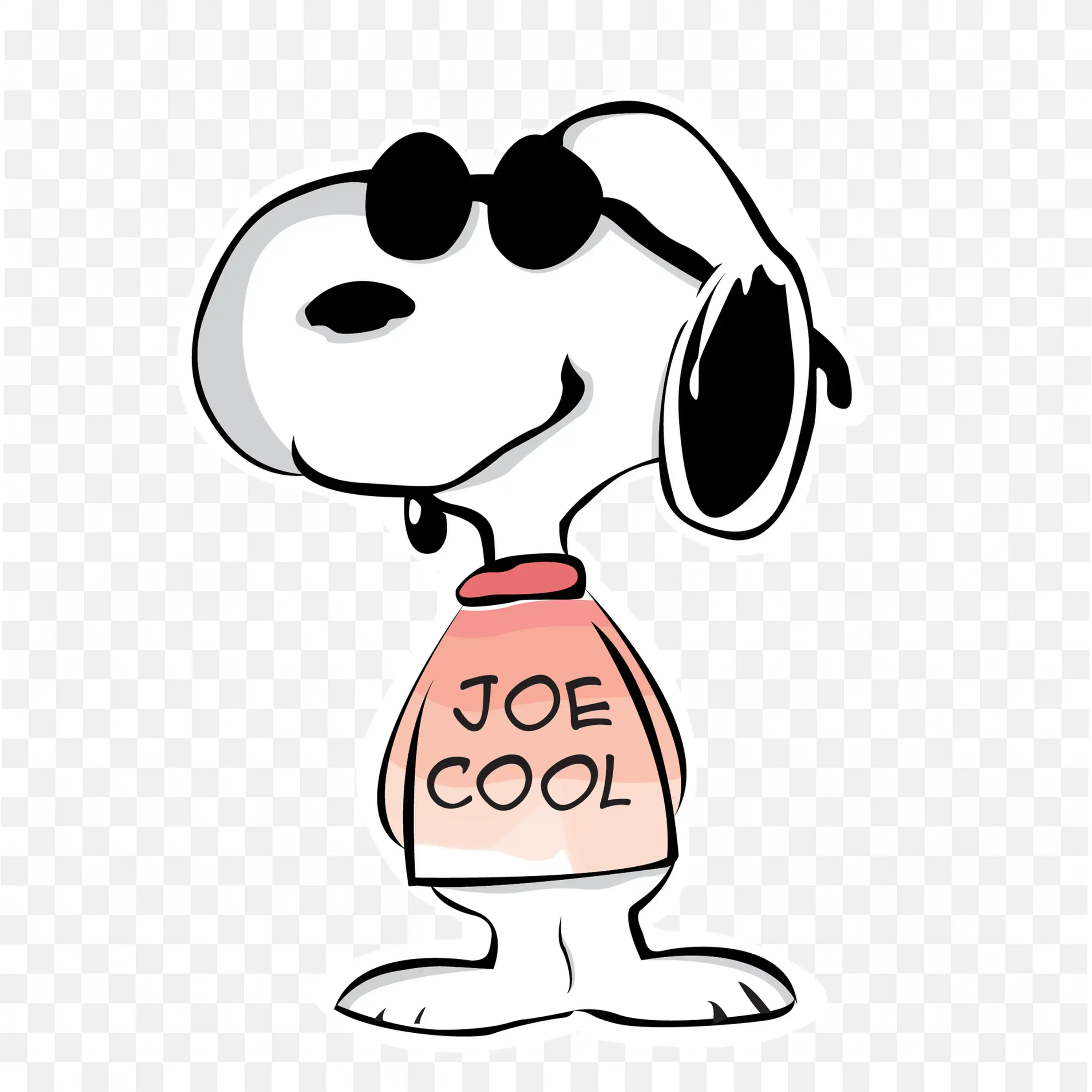 Snoopy with Joe Cool Shirt and Glass HD Free Png Images