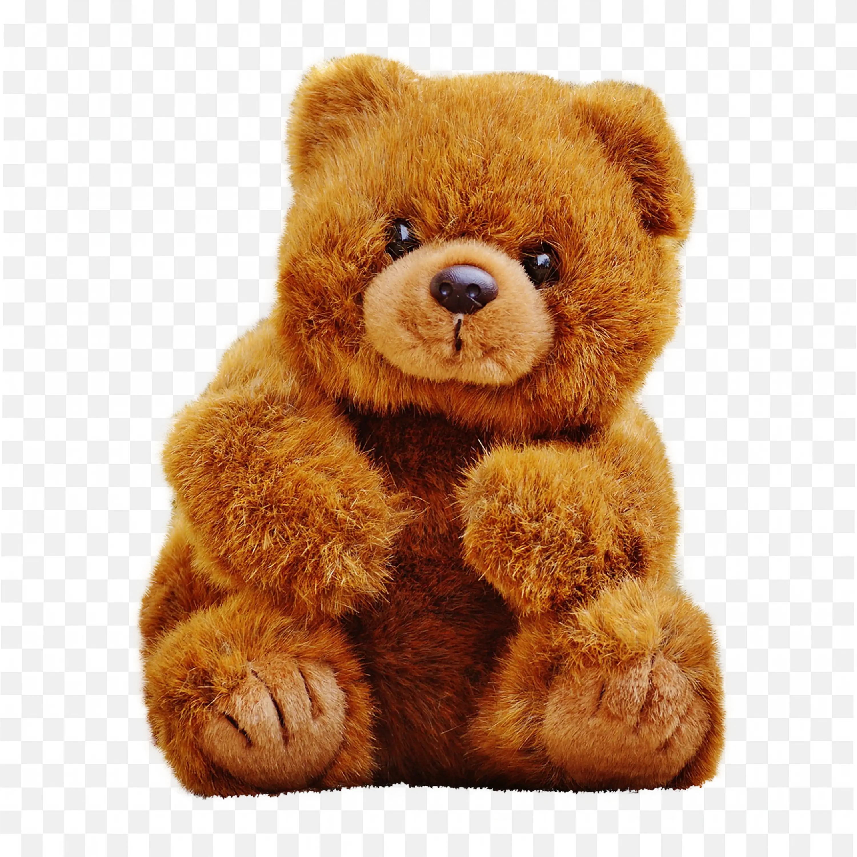 Soft Brown Fluffy Teddy Bear Toy for Kids Png Free