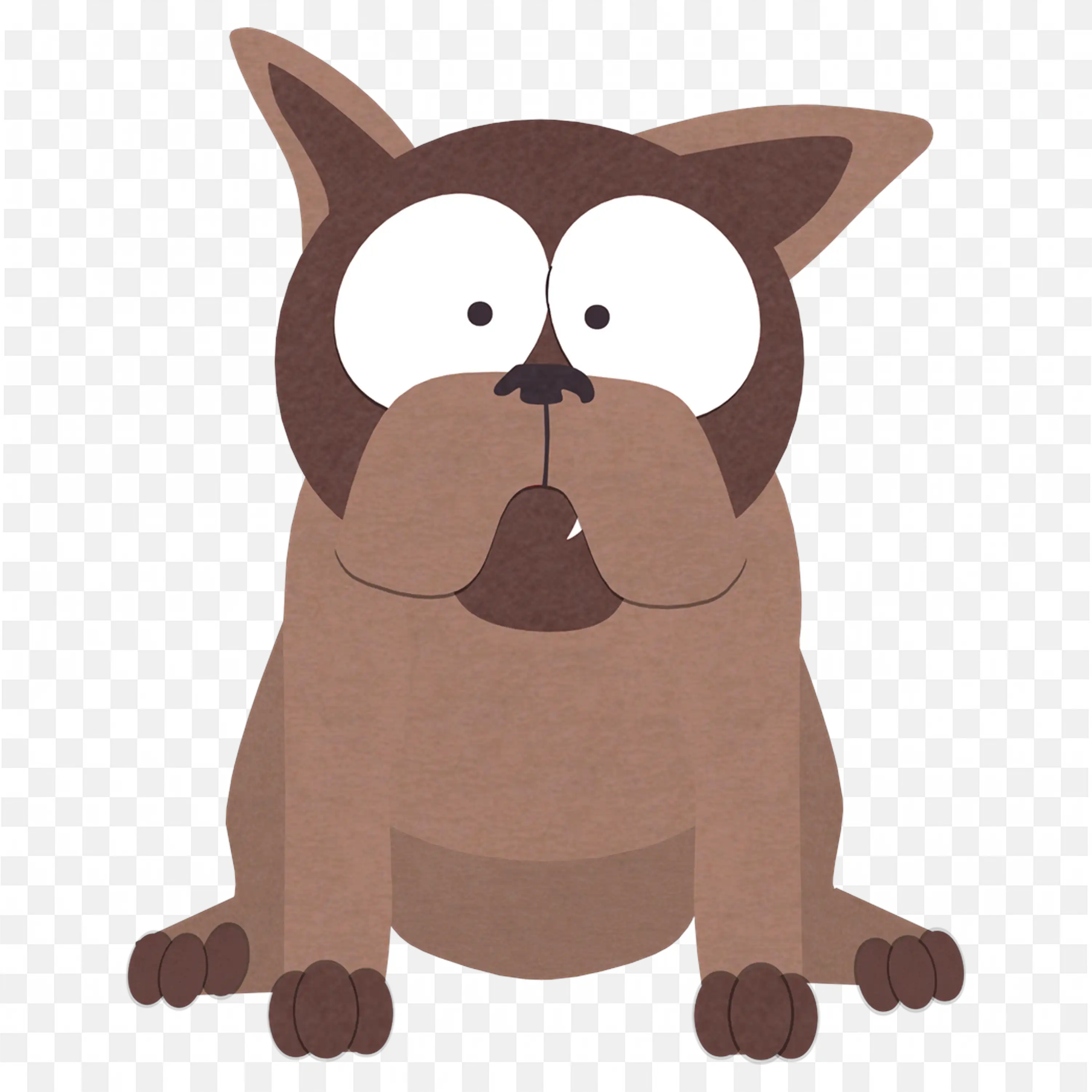 Sparky Sitting with Wide Eyes and Big Ears Download Free Png