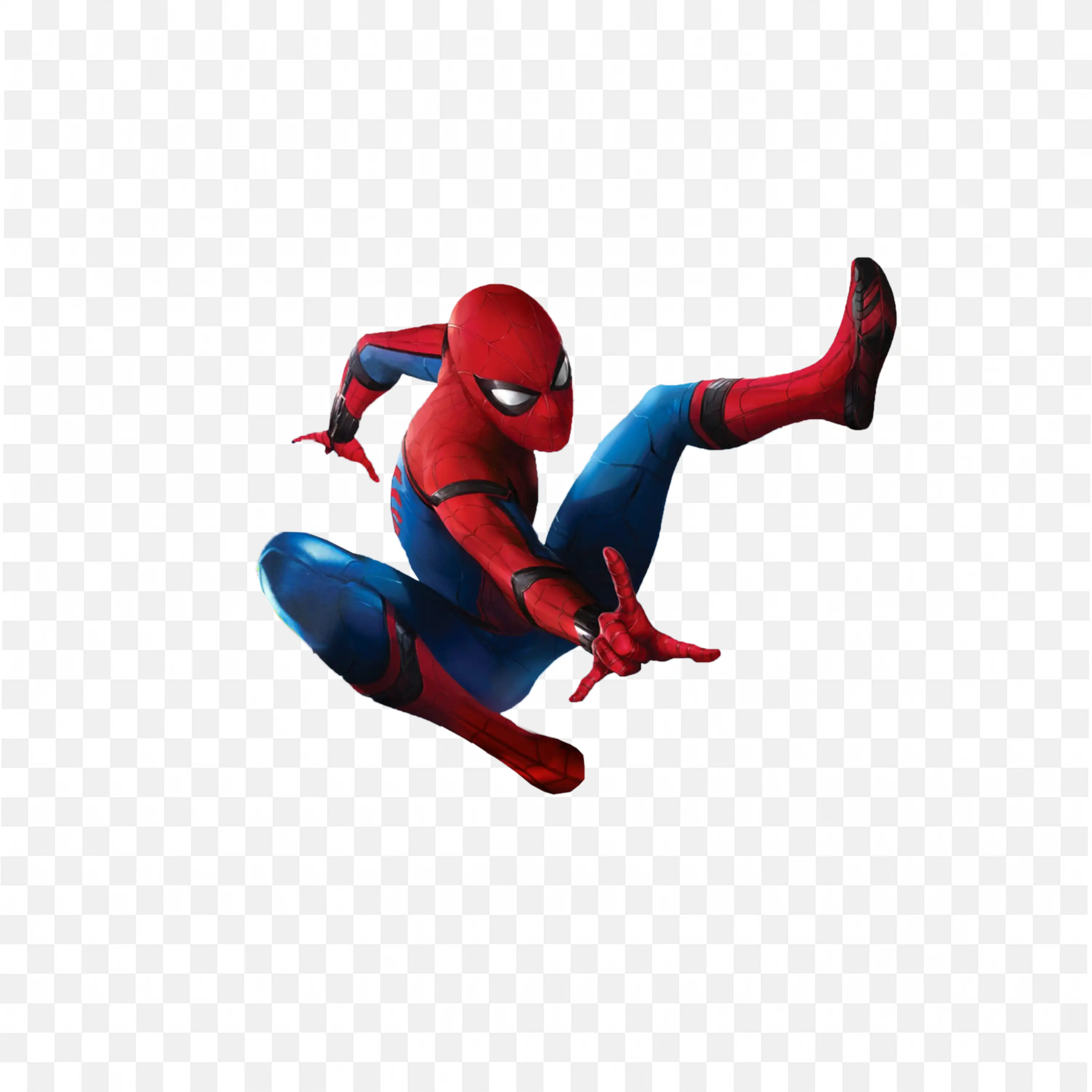 Spider Man Dynamic Action Pose in Classic Red and Blue Suit