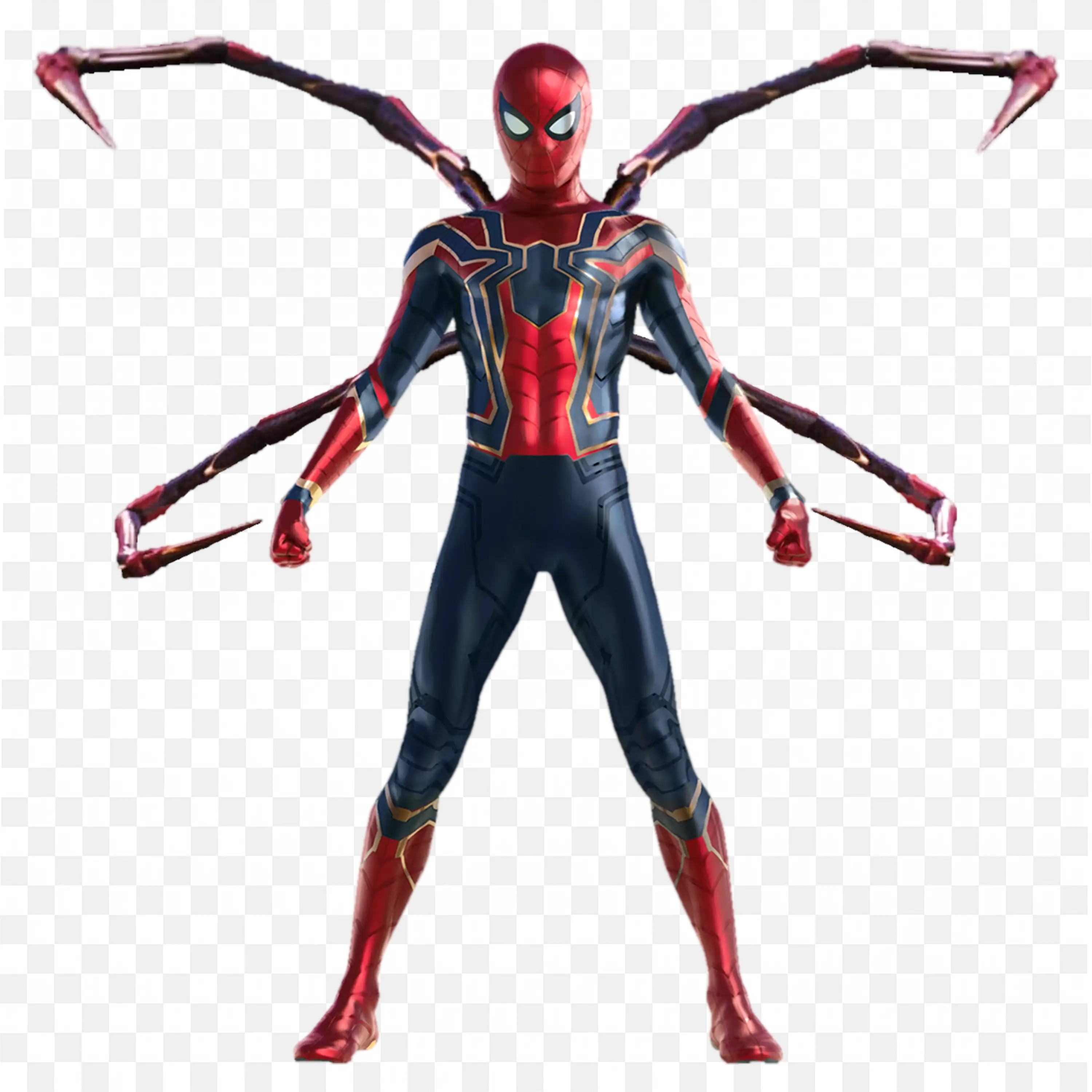 Spiderman in Spider Suit with Mechanical Legs Active Png