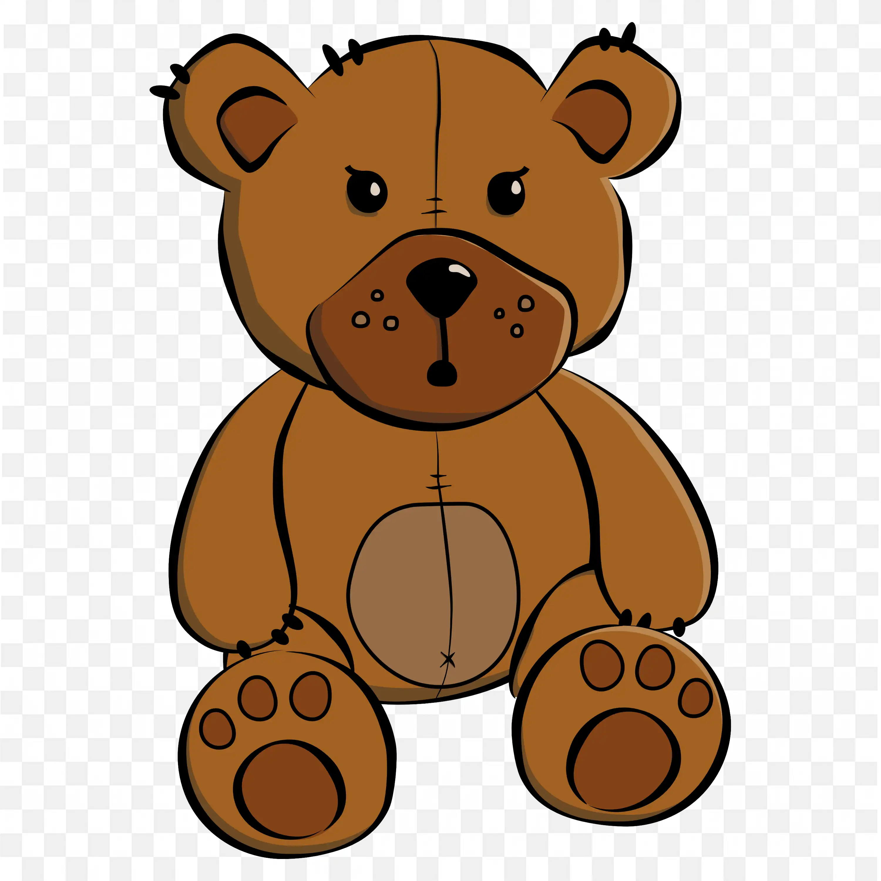 Teddy Bear in Angry and Confused Image Png Download for Free