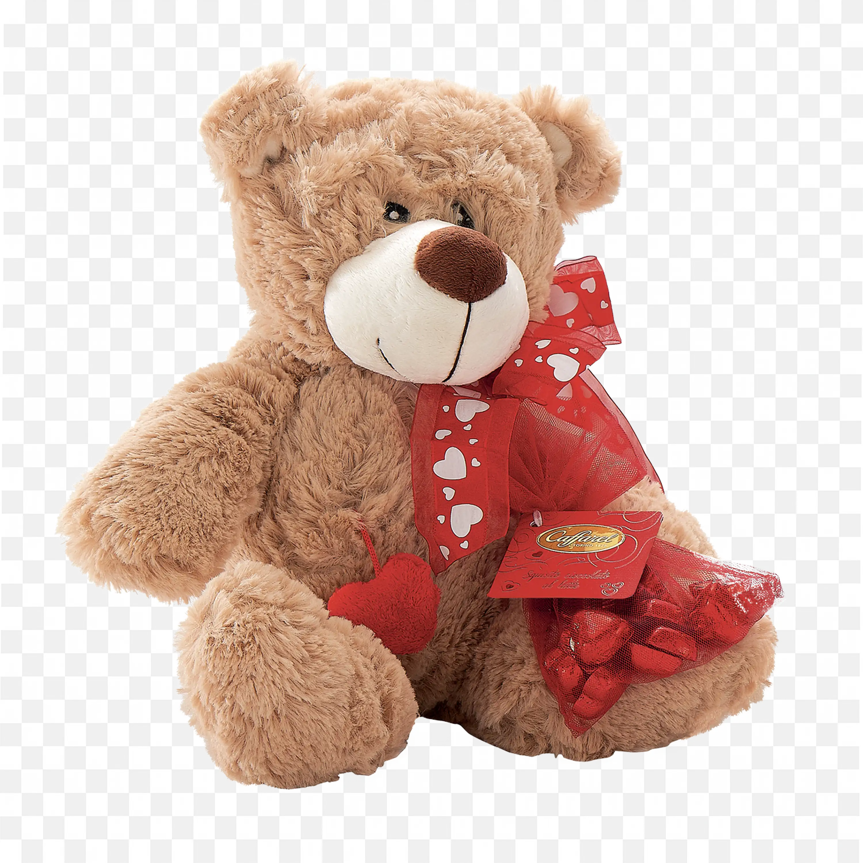 Teddy Bear Toy Catching Heart Shaped Chocolates Gift Png