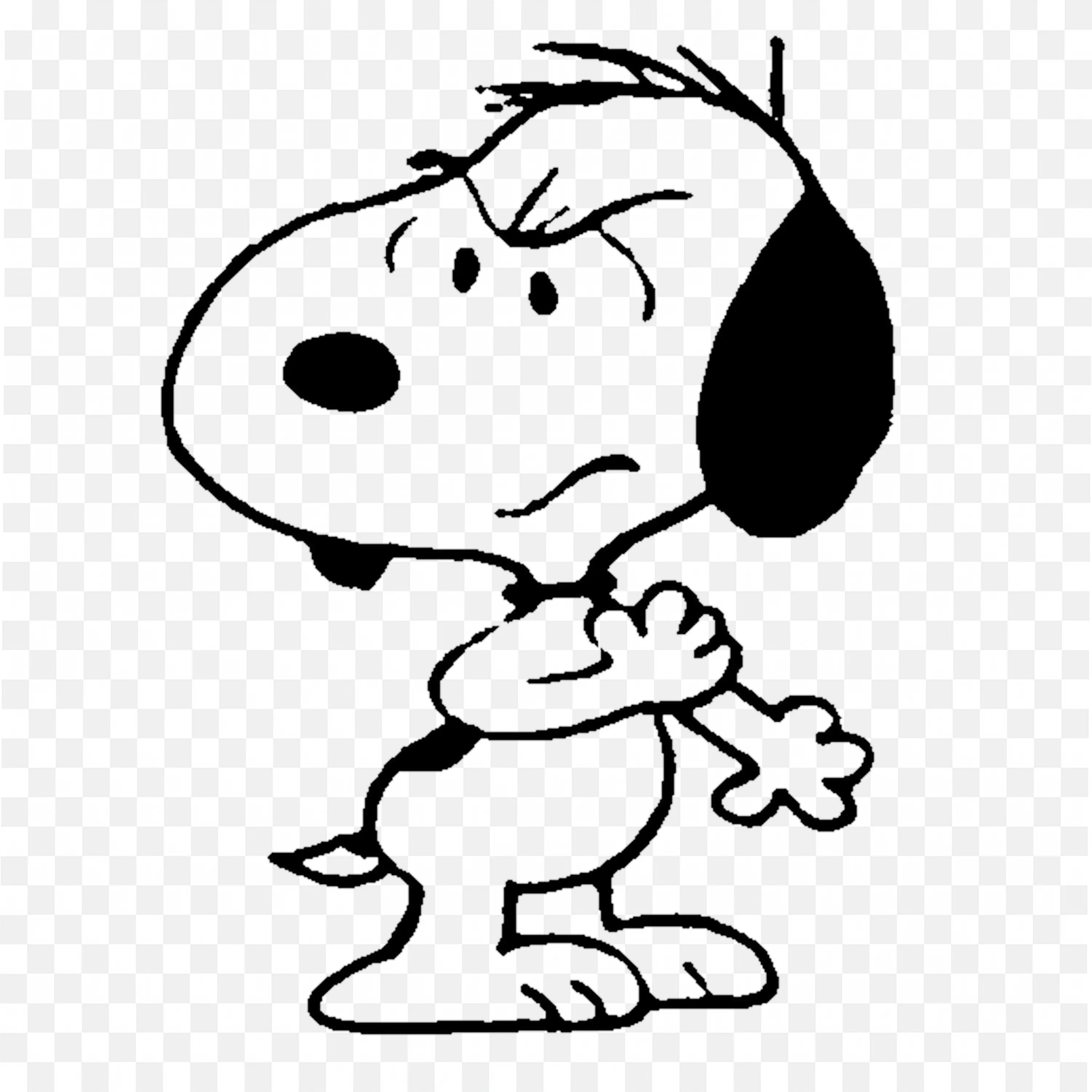 The Cartoon Dog Looking Back with an Angry Face HD Free Png